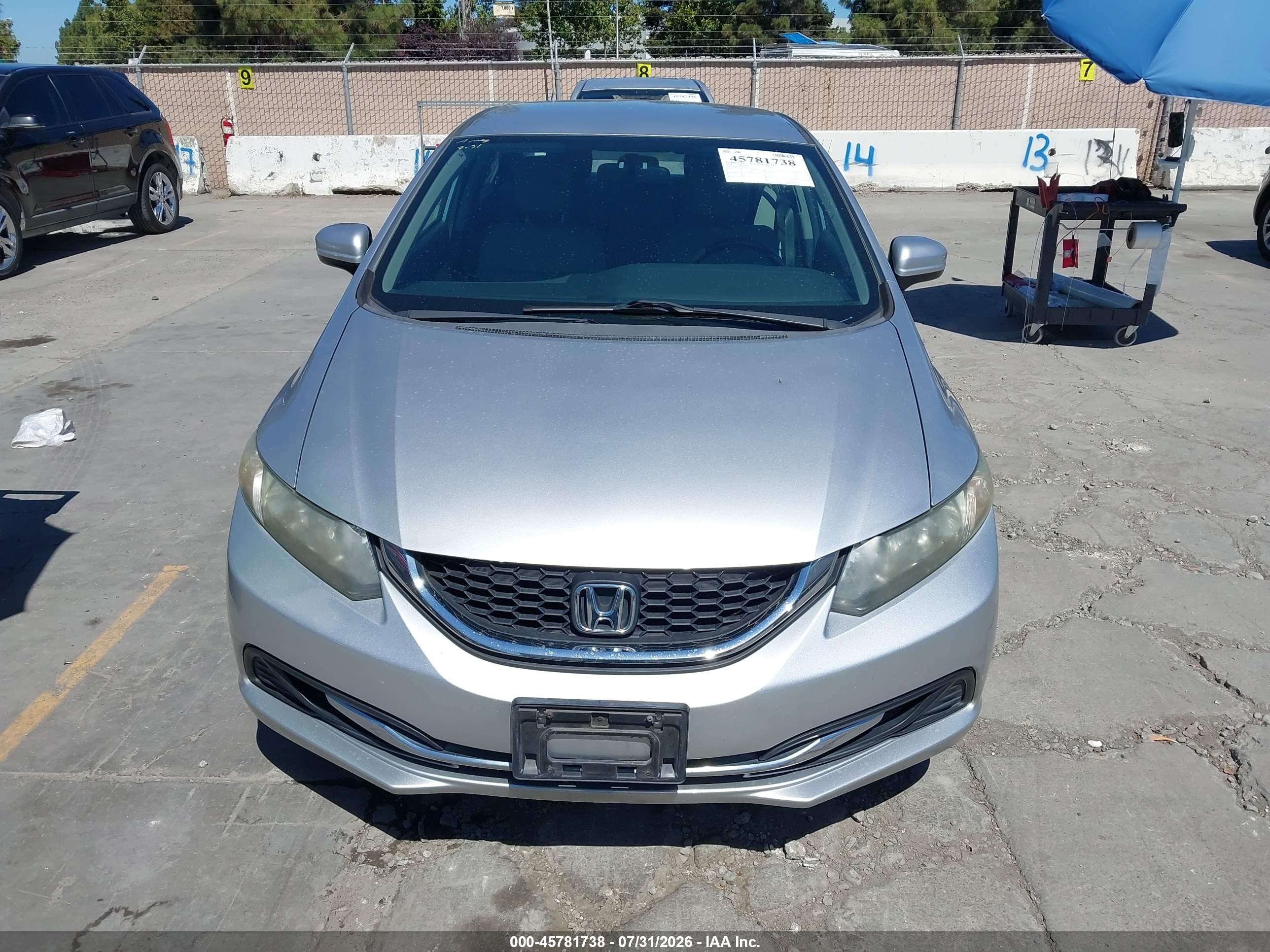 2014 Honda Civic Lx Silver vin: 19XFB2F50EE202323