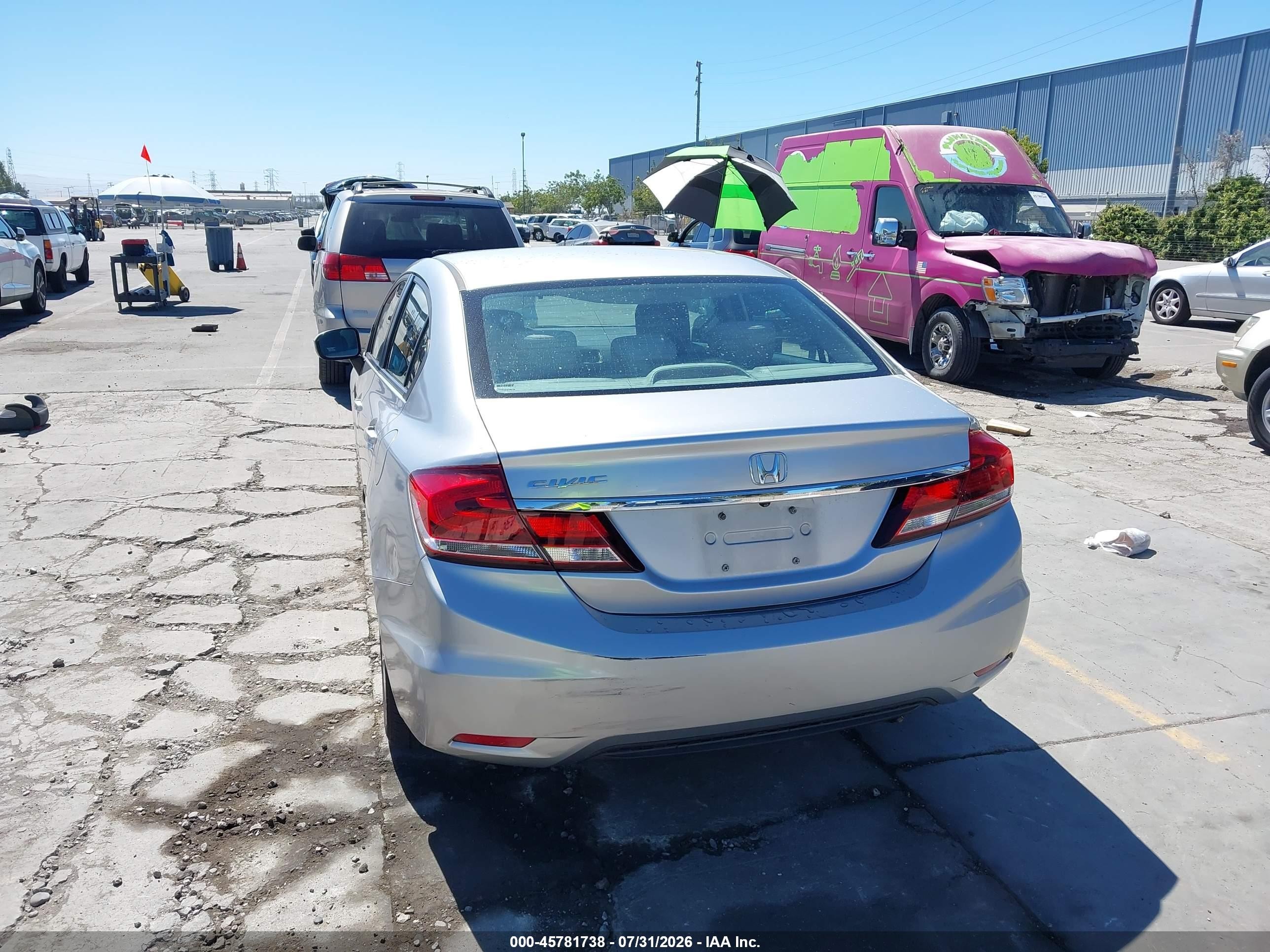 2014 Honda Civic Lx Silver vin: 19XFB2F50EE202323