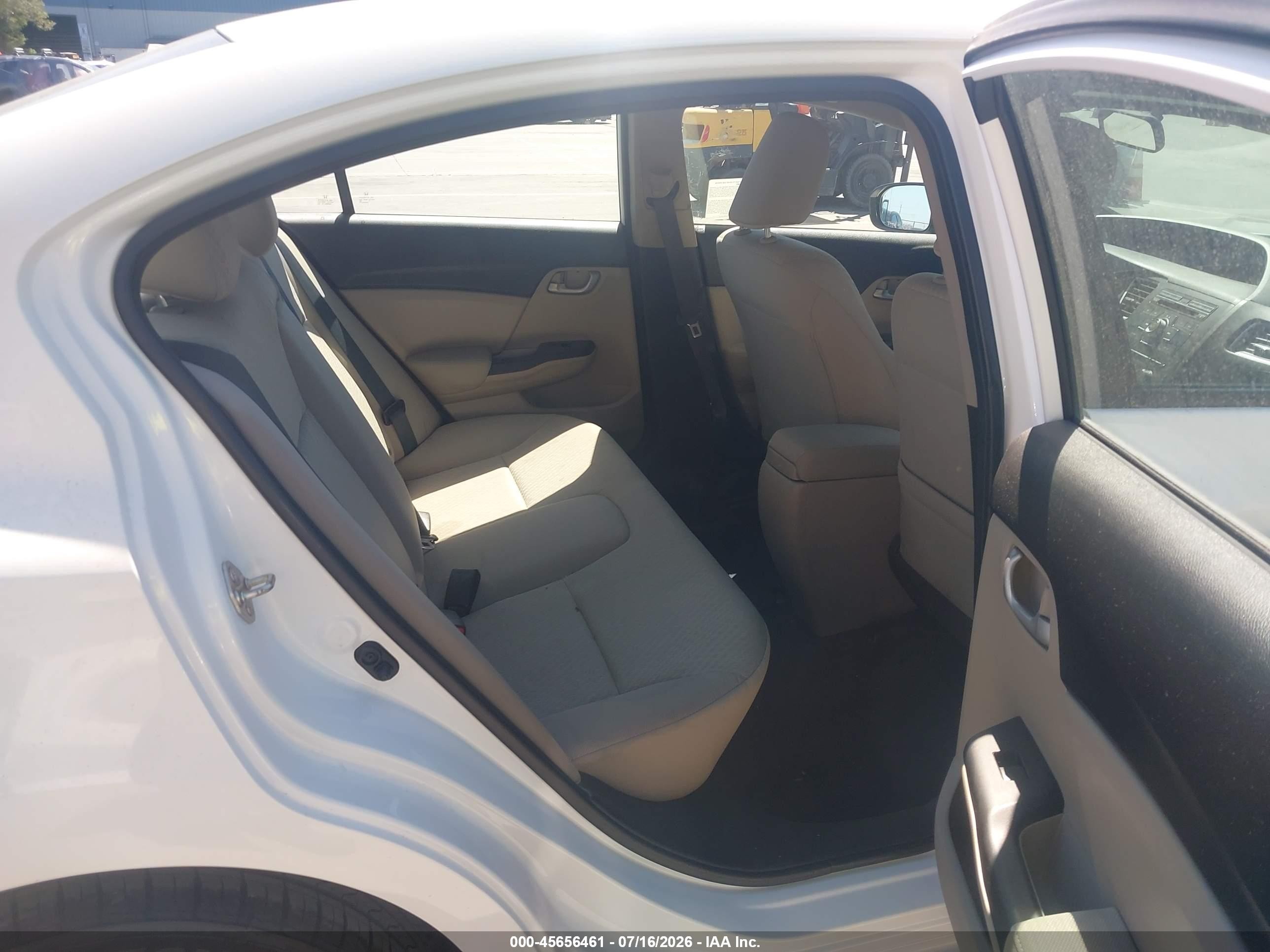 2014 Honda Civic Lx White vin: 19XFB2F50EE204430
