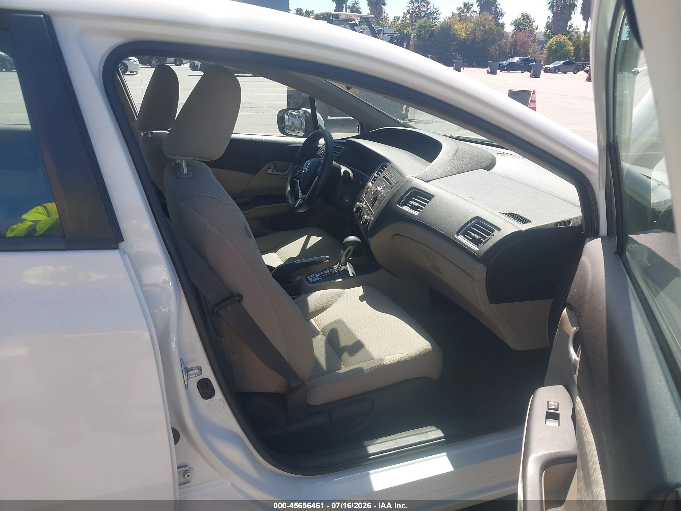 2014 Honda Civic Lx White vin: 19XFB2F50EE204430
