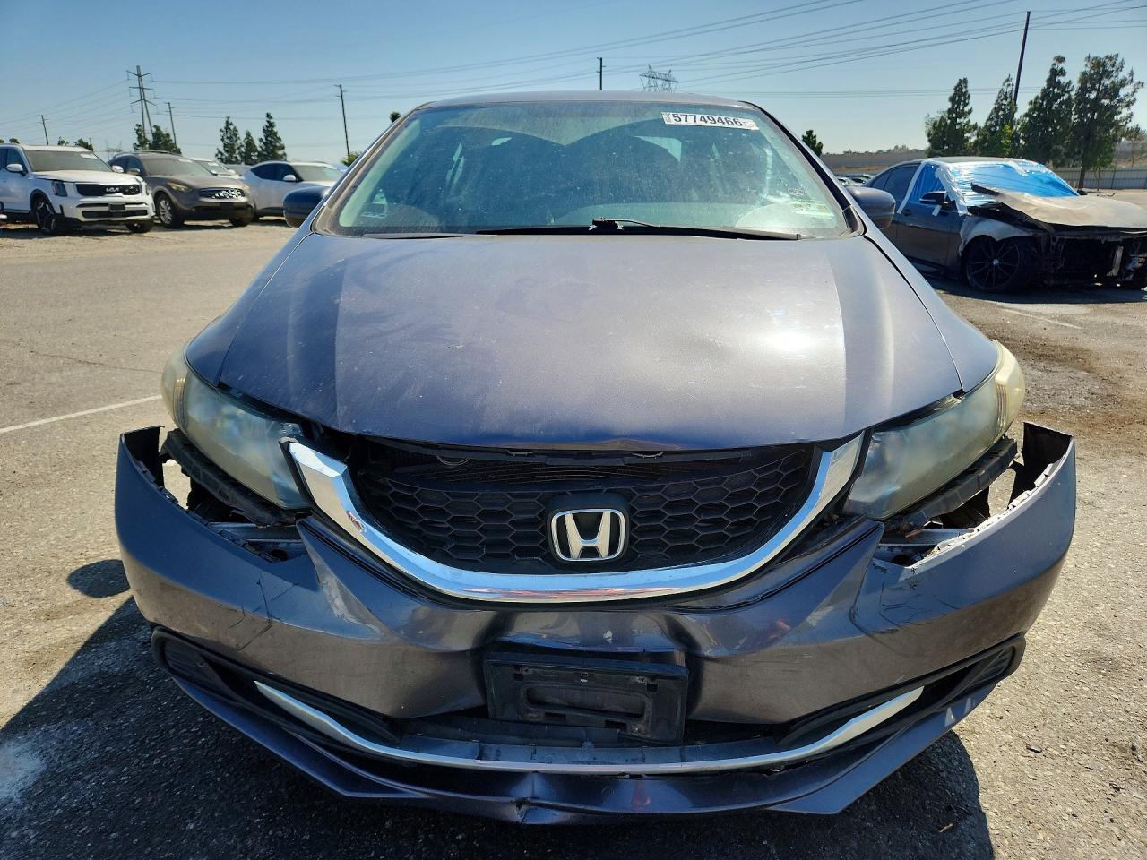 2014 Honda Civic Lx Gray vin: 19XFB2F50EE204752