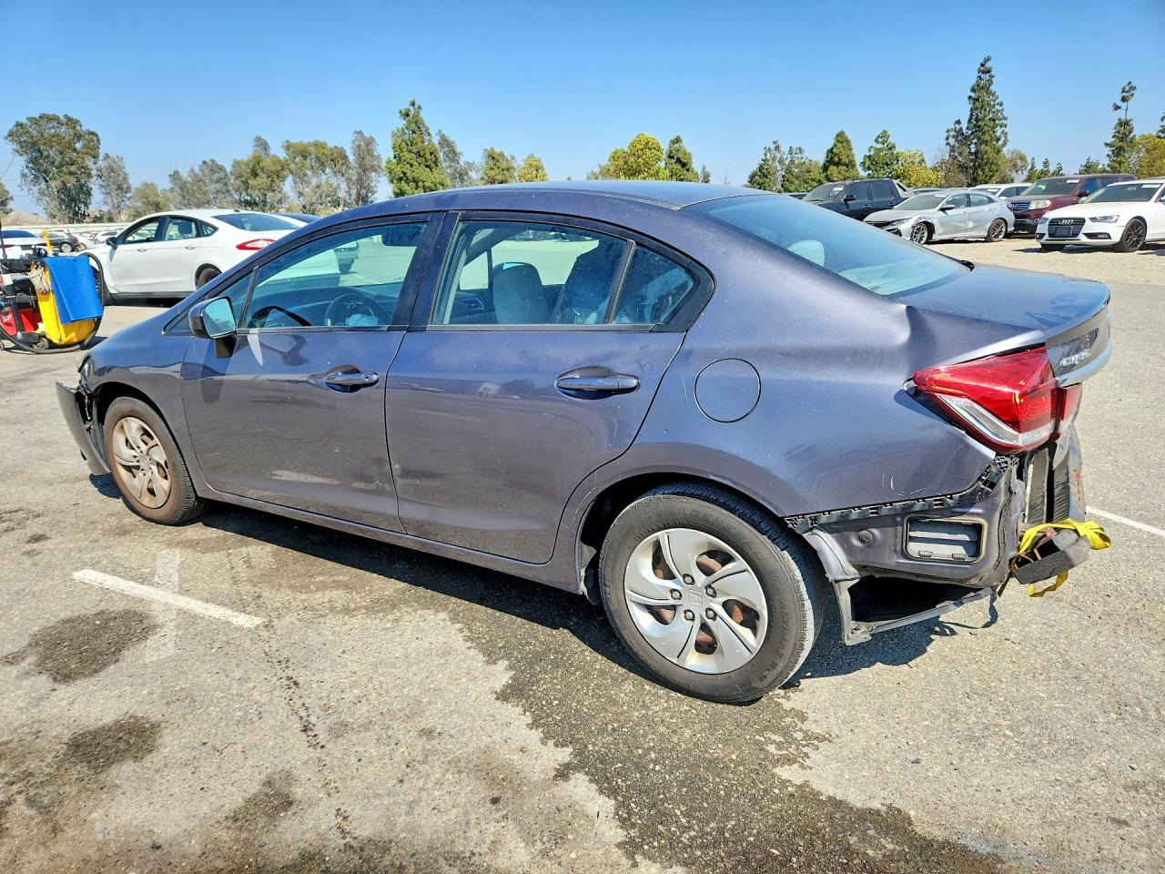 2014 Honda Civic Lx Gray vin: 19XFB2F50EE204752