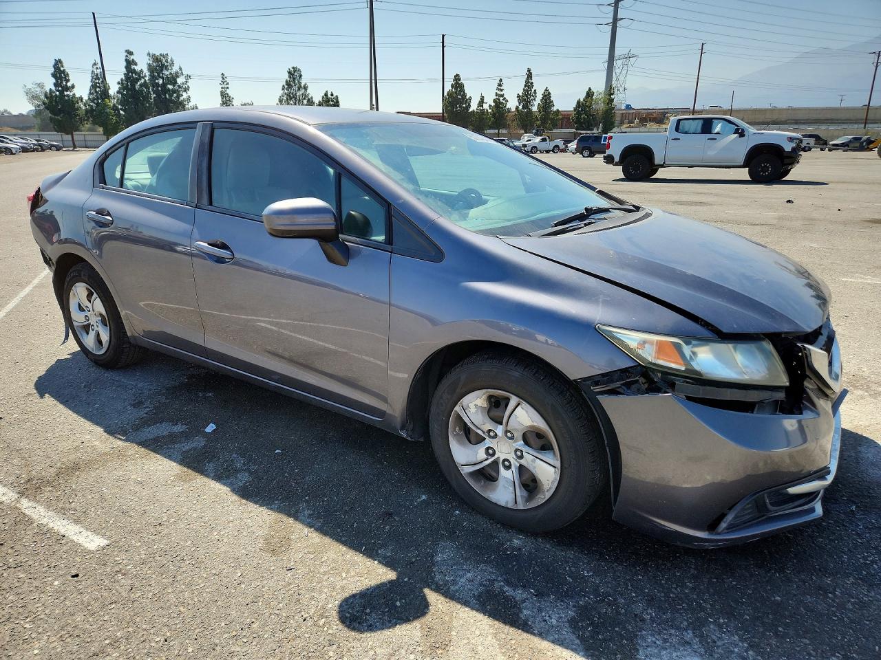 2014 Honda Civic Lx Gray vin: 19XFB2F50EE204752