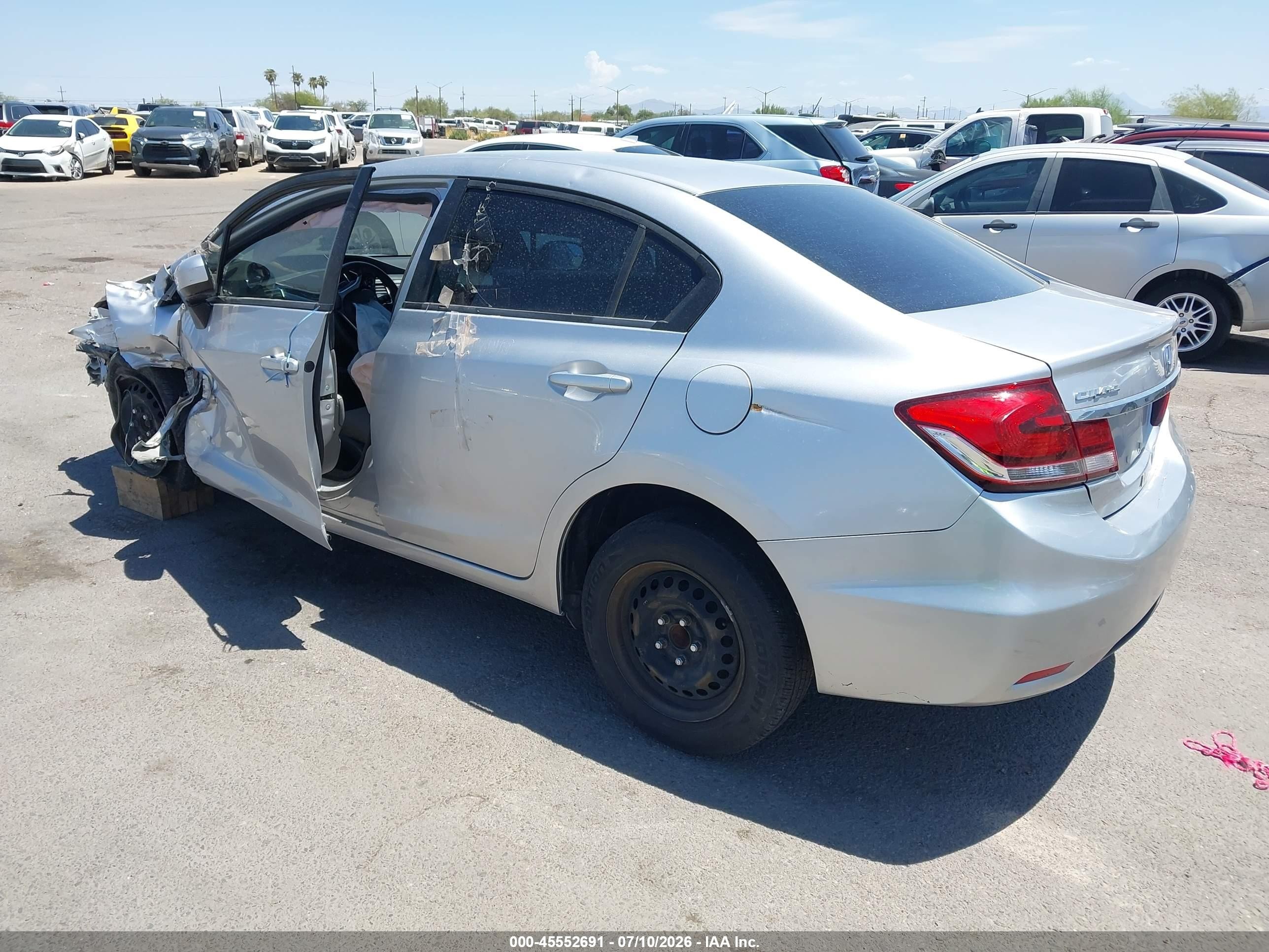 2014 Honda Civic Lx Silver vin: 19XFB2F50EE213323