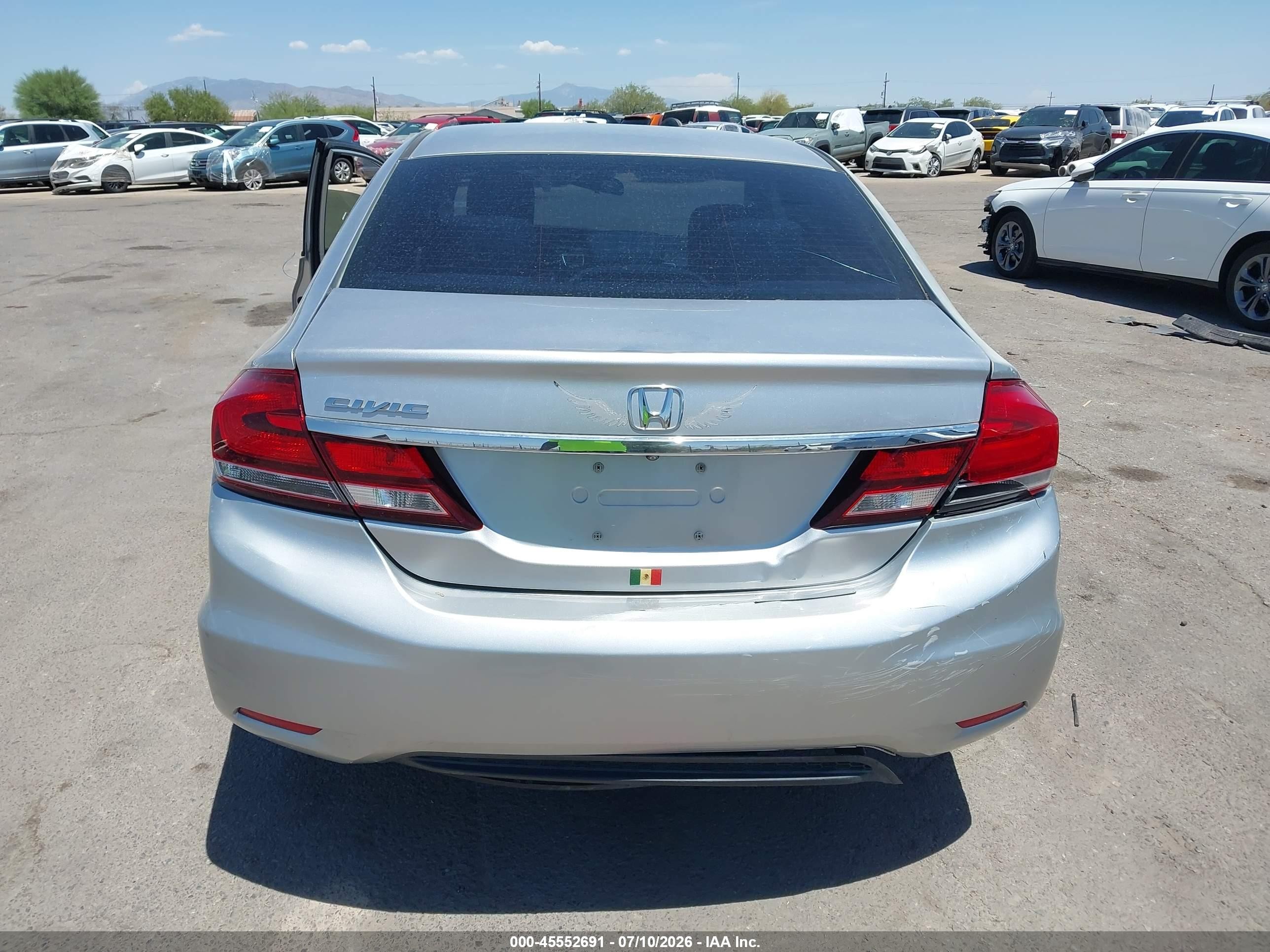 2014 Honda Civic Lx Silver vin: 19XFB2F50EE213323