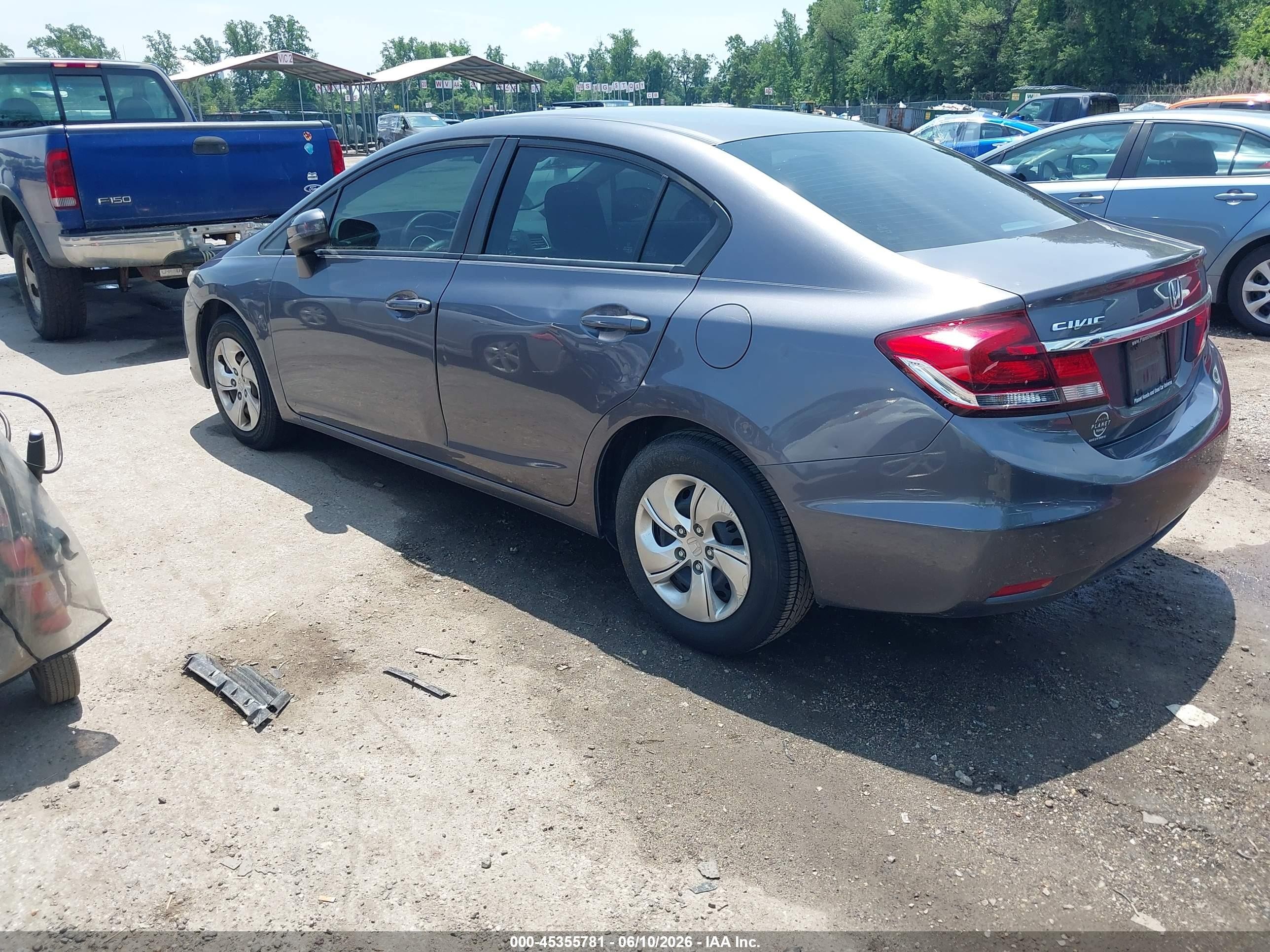 2014 Honda Civic Lx Серый vin: 19XFB2F50EE220191