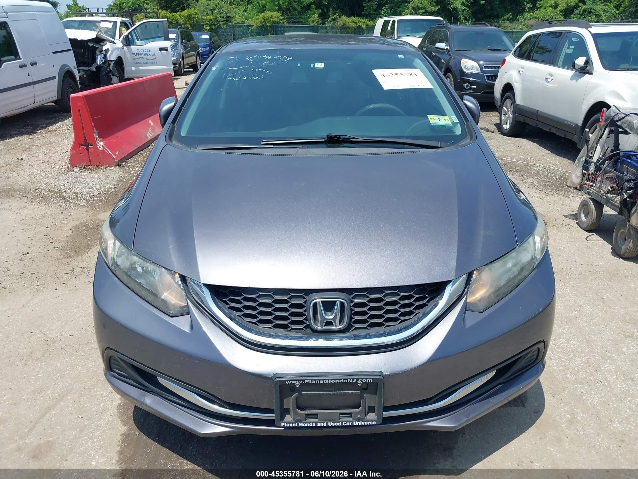 2014 Honda Civic Lx Серый vin: 19XFB2F50EE220191