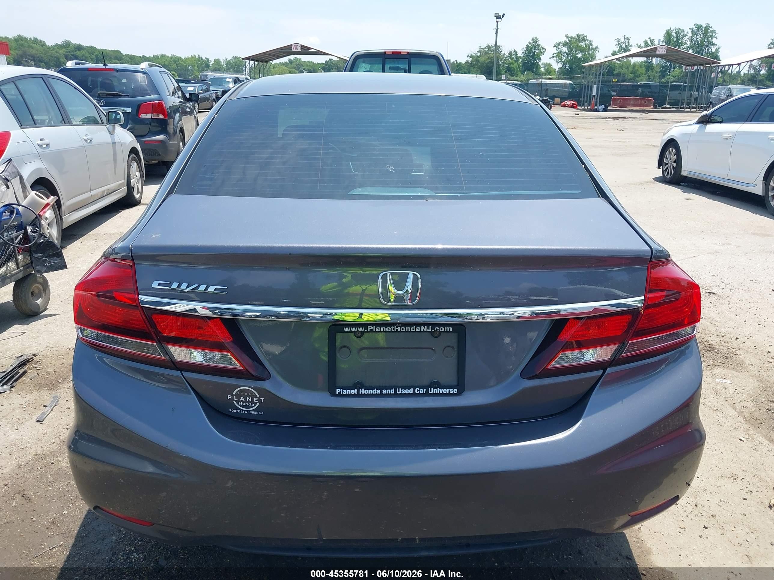 2014 Honda Civic Lx Серый vin: 19XFB2F50EE220191