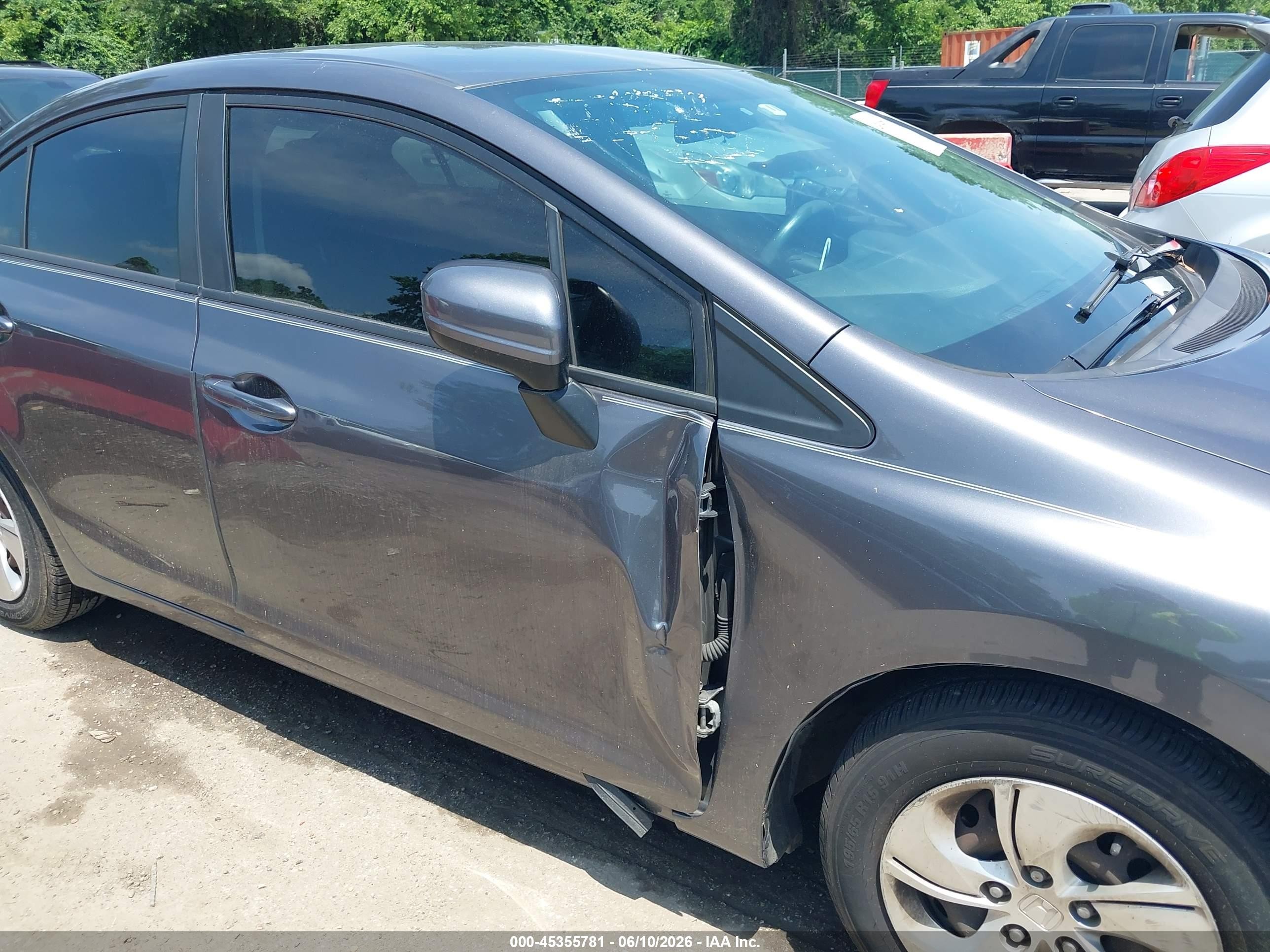 2014 Honda Civic Lx Серый vin: 19XFB2F50EE220191