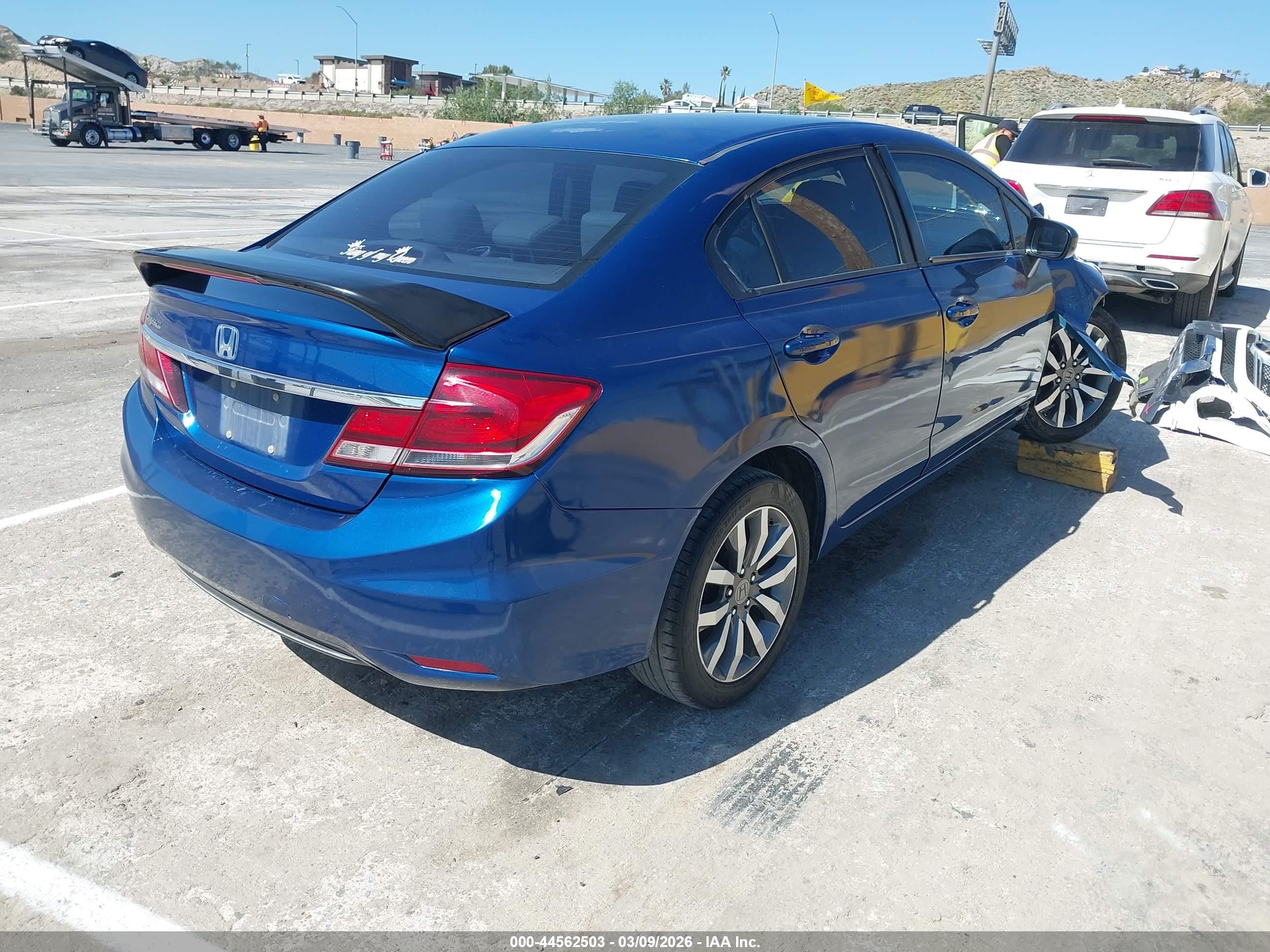 2014 Honda Civic Lx Blue vin: 19XFB2F50EE226055