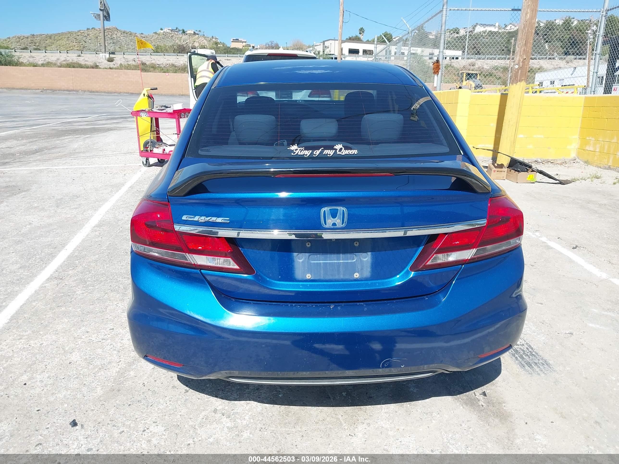 2014 Honda Civic Lx Blue vin: 19XFB2F50EE226055