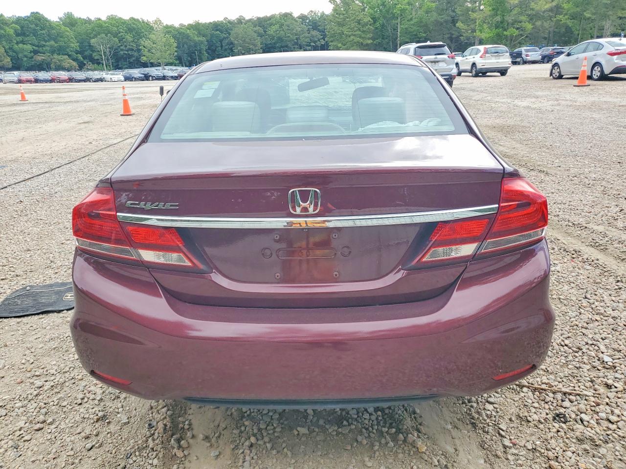 2014 Honda Civic Lx Burgundy vin: 19XFB2F50EE227674