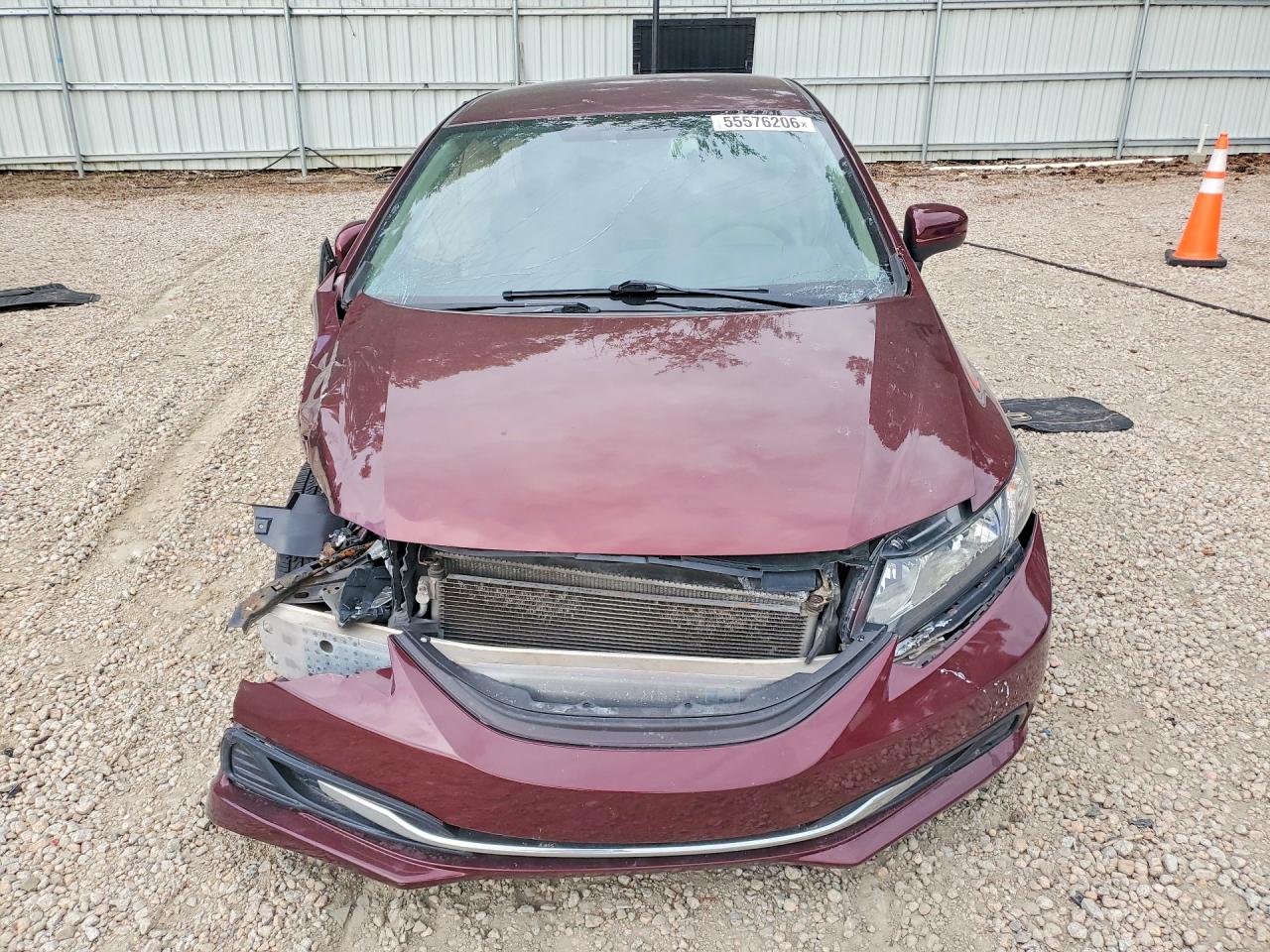 2014 Honda Civic Lx Burgundy vin: 19XFB2F50EE227674