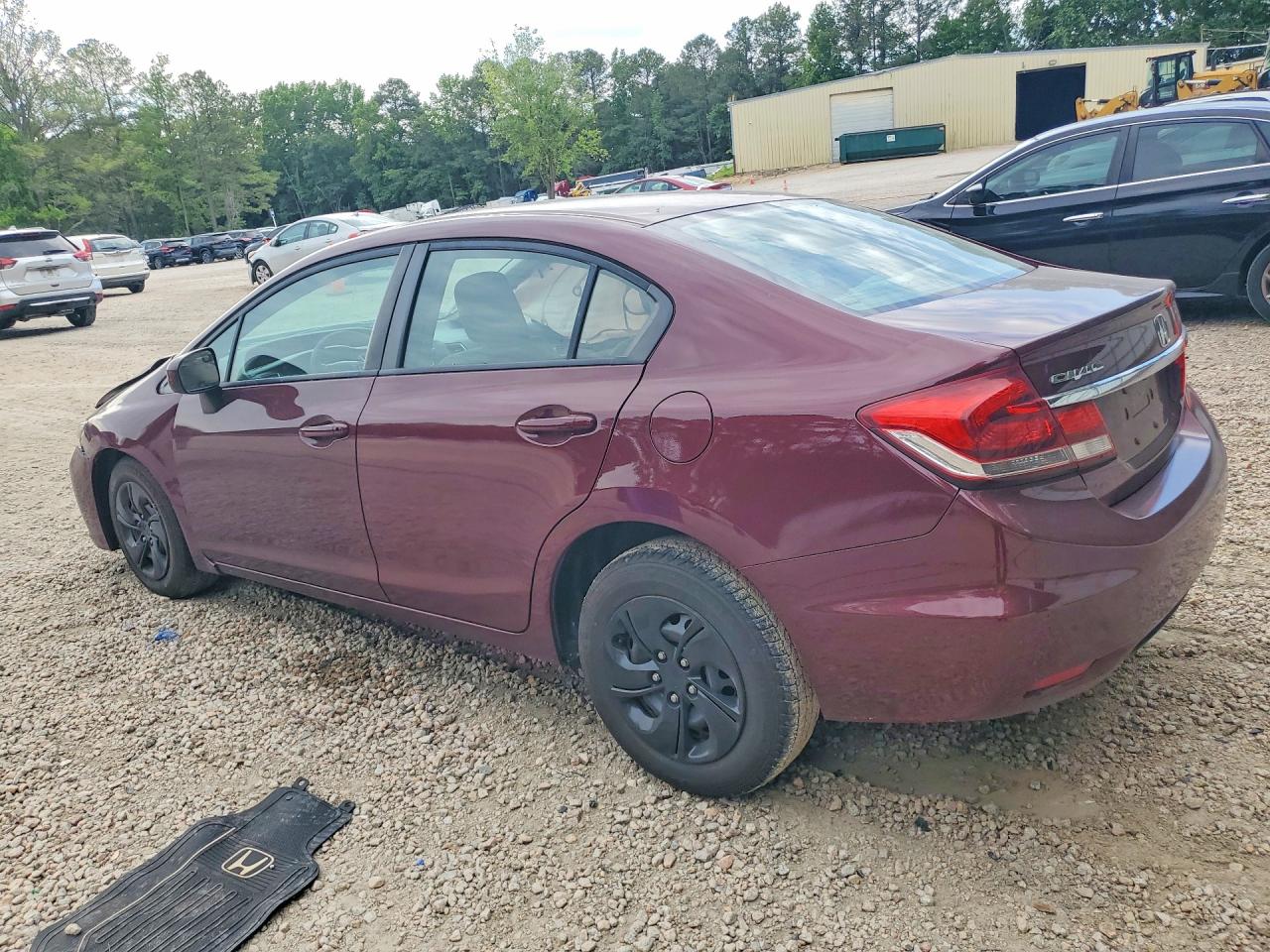 2014 Honda Civic Lx Burgundy vin: 19XFB2F50EE227674