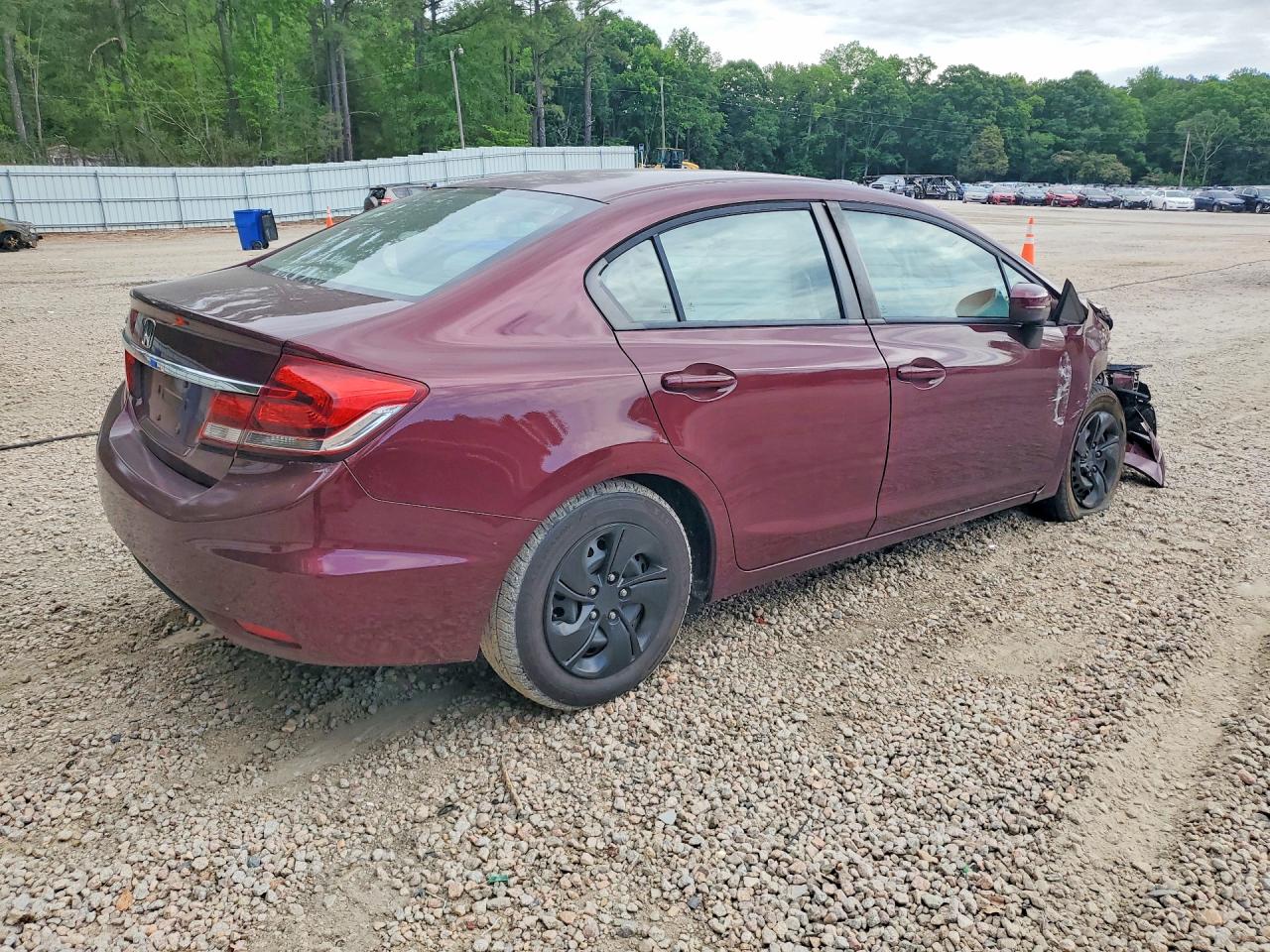 2014 Honda Civic Lx Burgundy vin: 19XFB2F50EE227674
