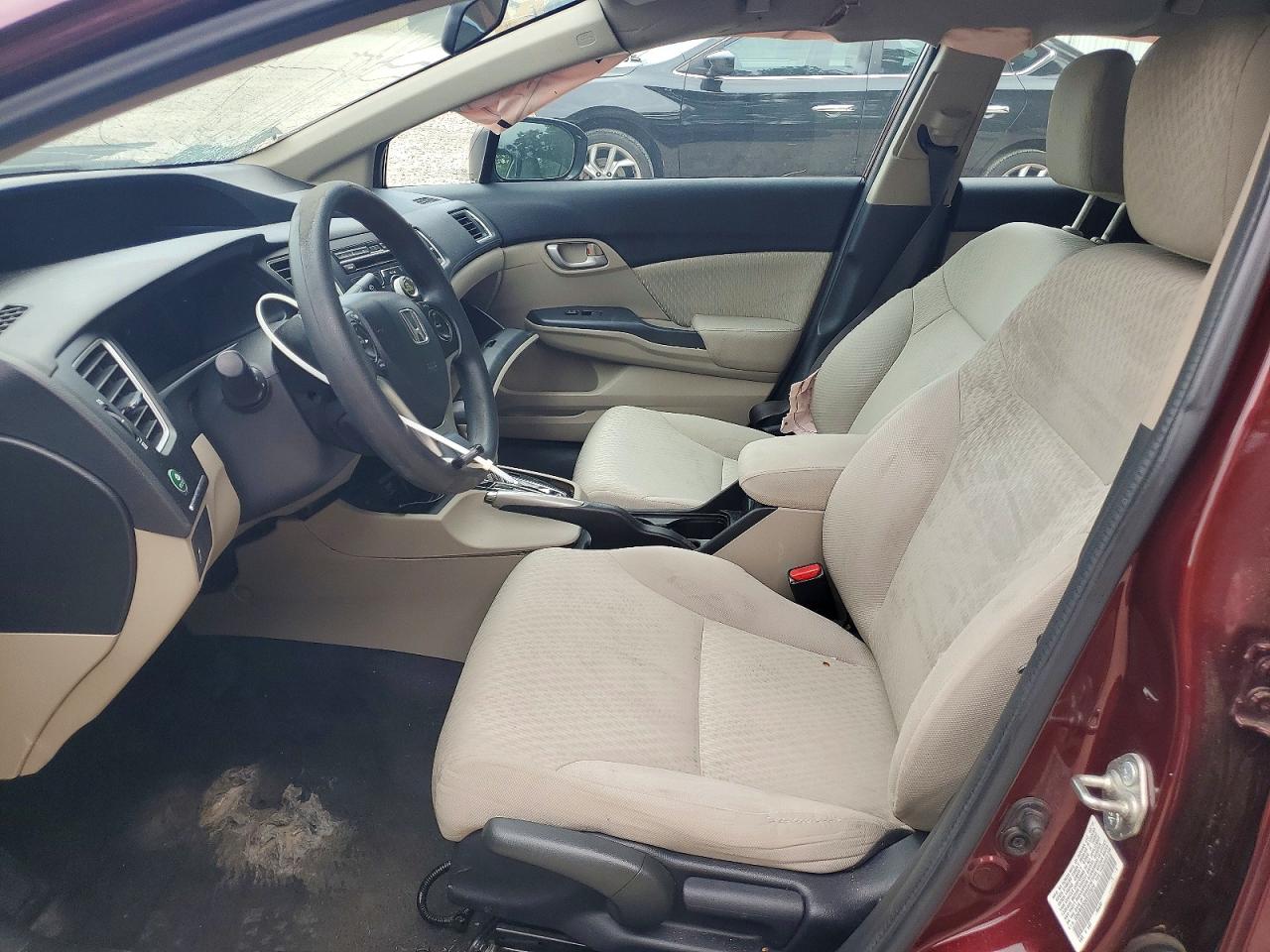 2014 Honda Civic Lx Burgundy vin: 19XFB2F50EE227674