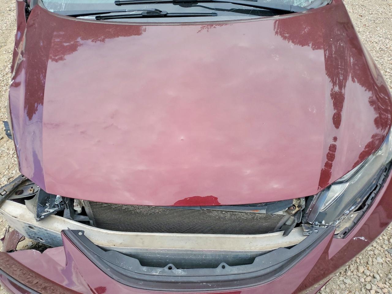 2014 Honda Civic Lx Burgundy vin: 19XFB2F50EE227674