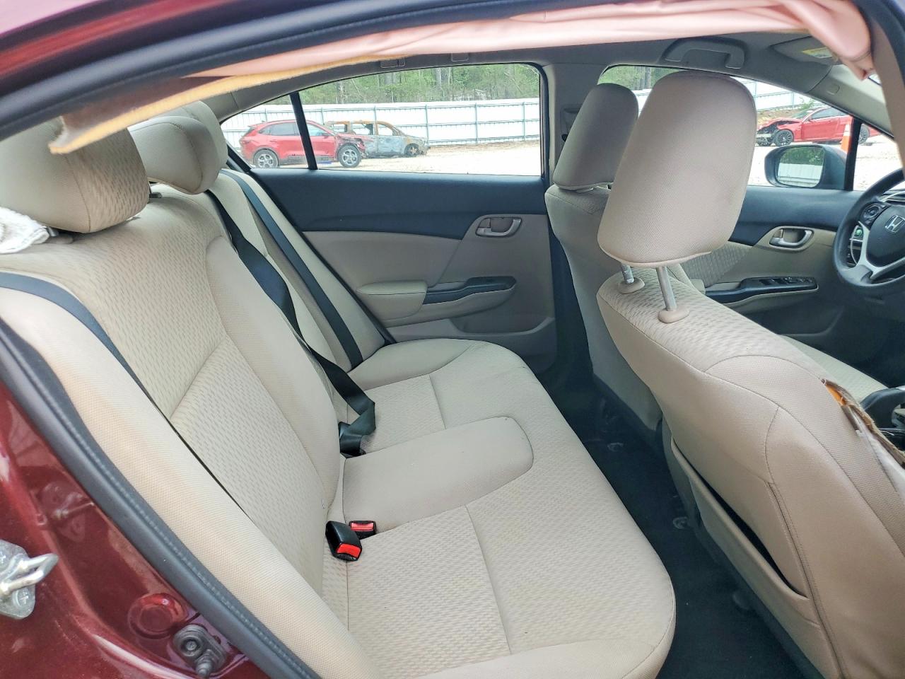 2014 Honda Civic Lx Burgundy vin: 19XFB2F50EE227674