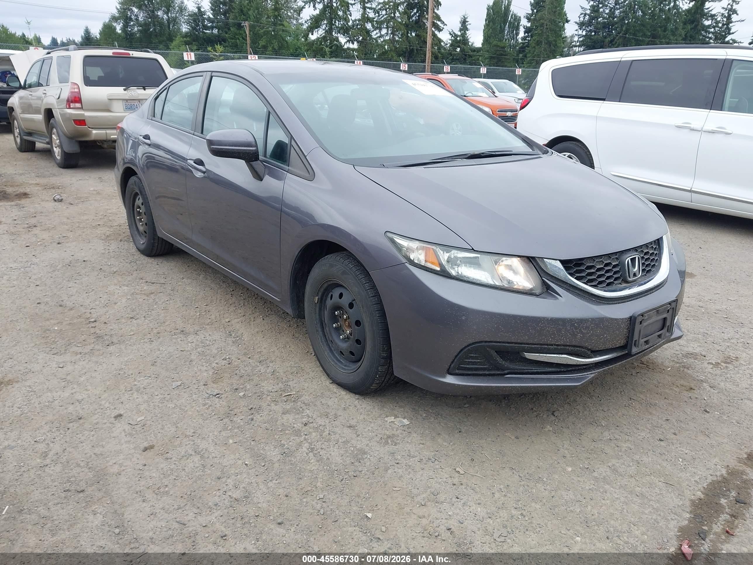 2014 Honda Civic Lx Серый vin: 19XFB2F50EE238285