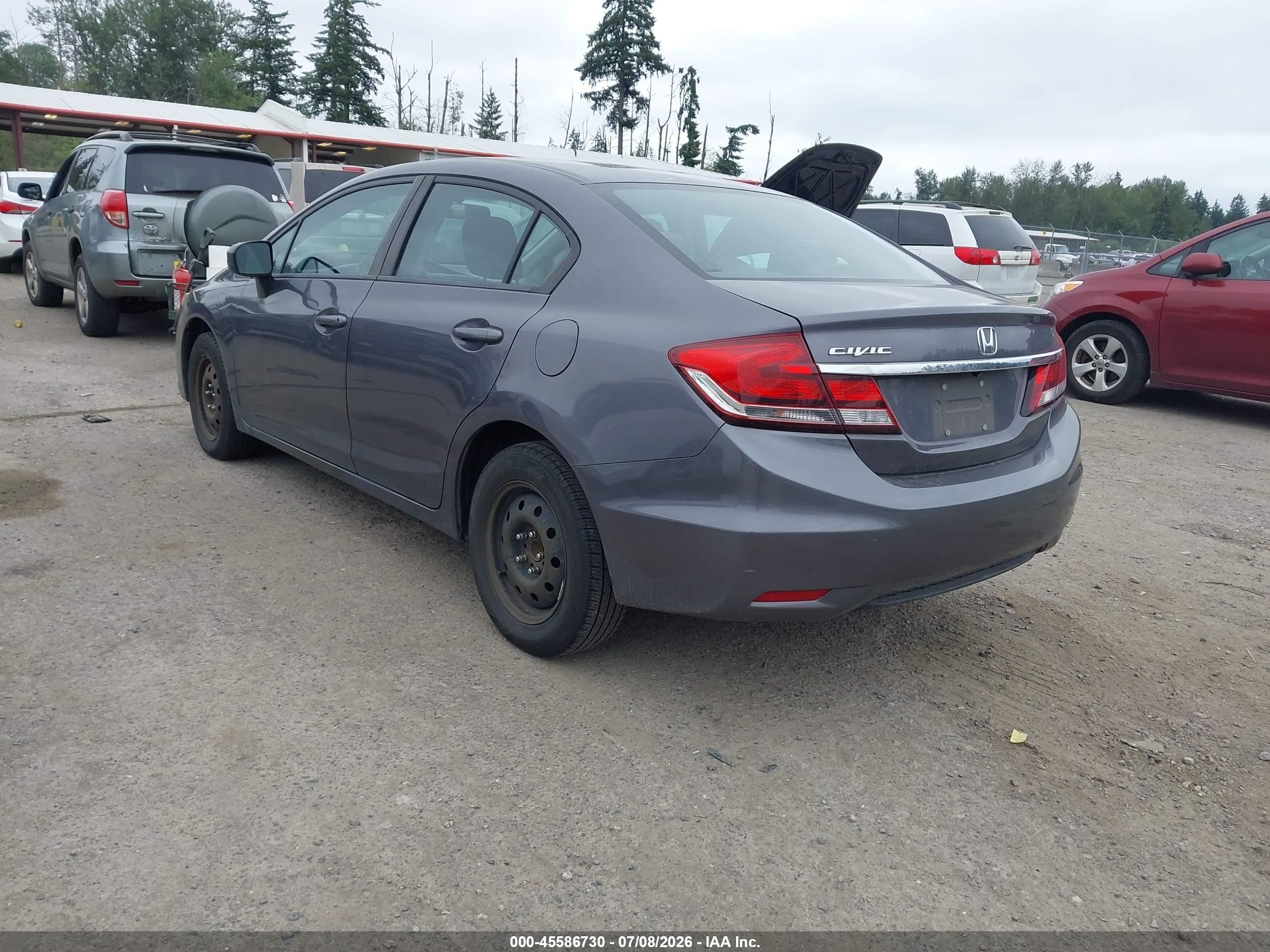 2014 Honda Civic Lx Gray vin: 19XFB2F50EE238285