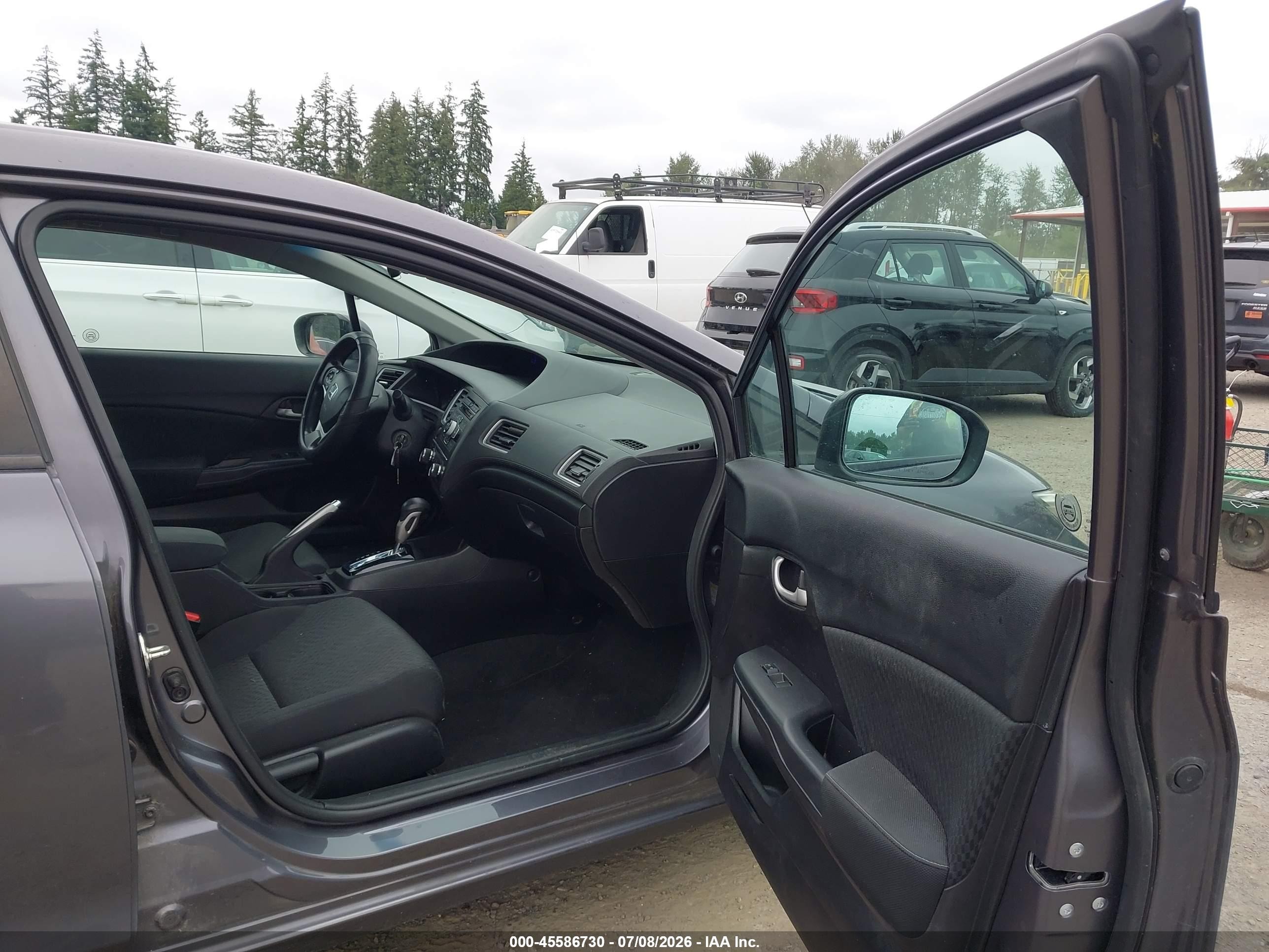 2014 Honda Civic Lx Gray vin: 19XFB2F50EE238285