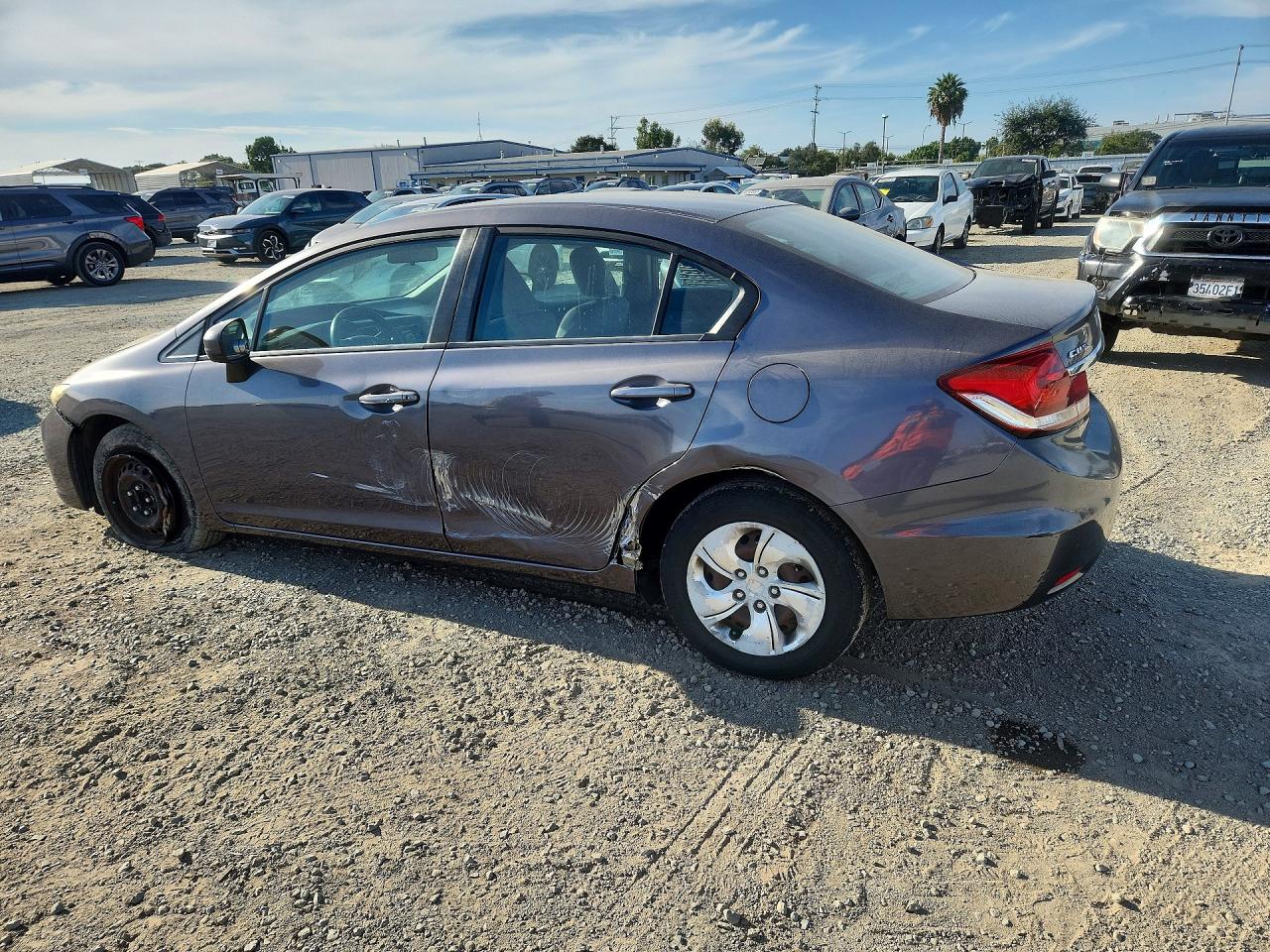2014 Honda Civic Lx Gray vin: 19XFB2F50EE238979