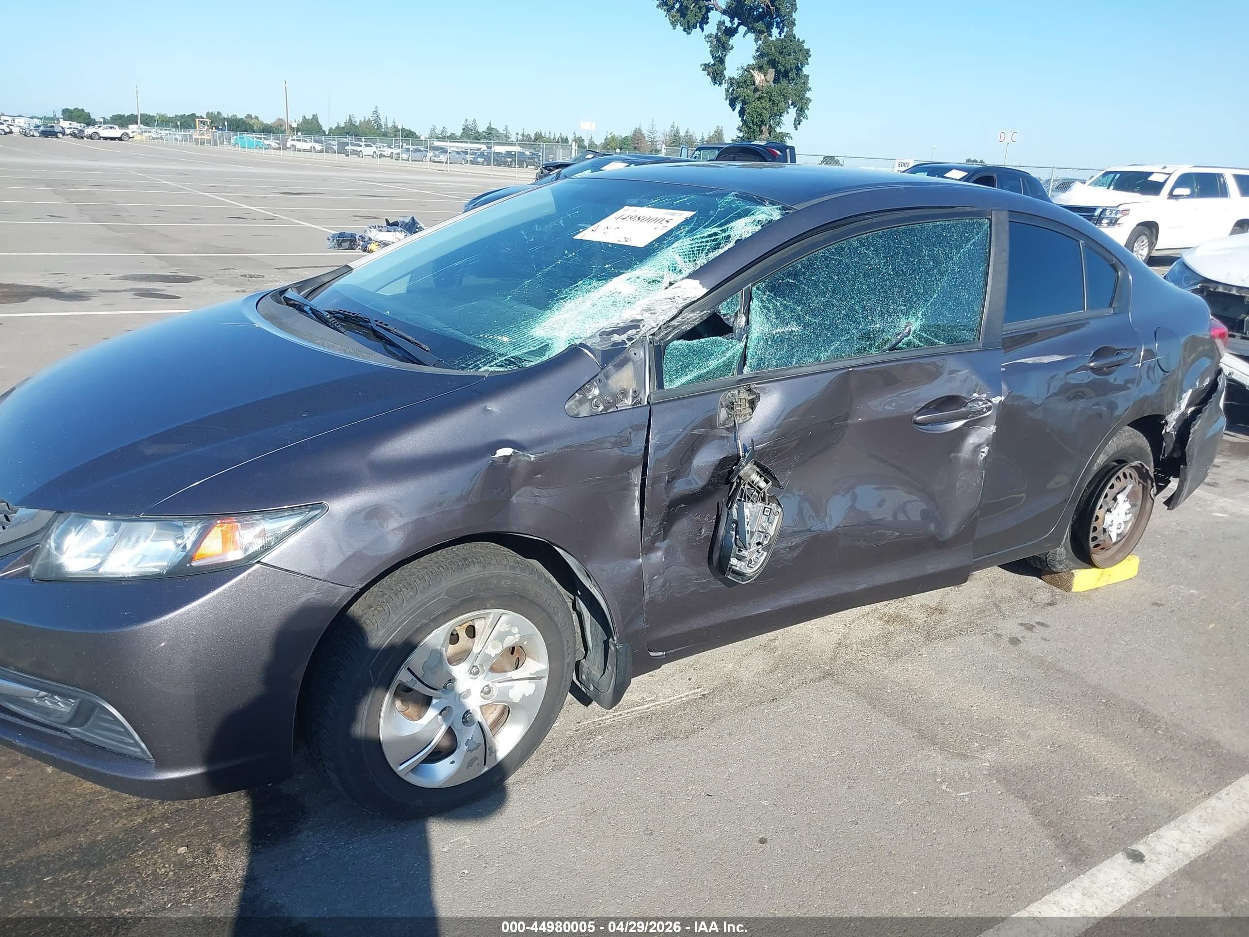 2014 Honda Civic Lx Серый vin: 19XFB2F50EE245382