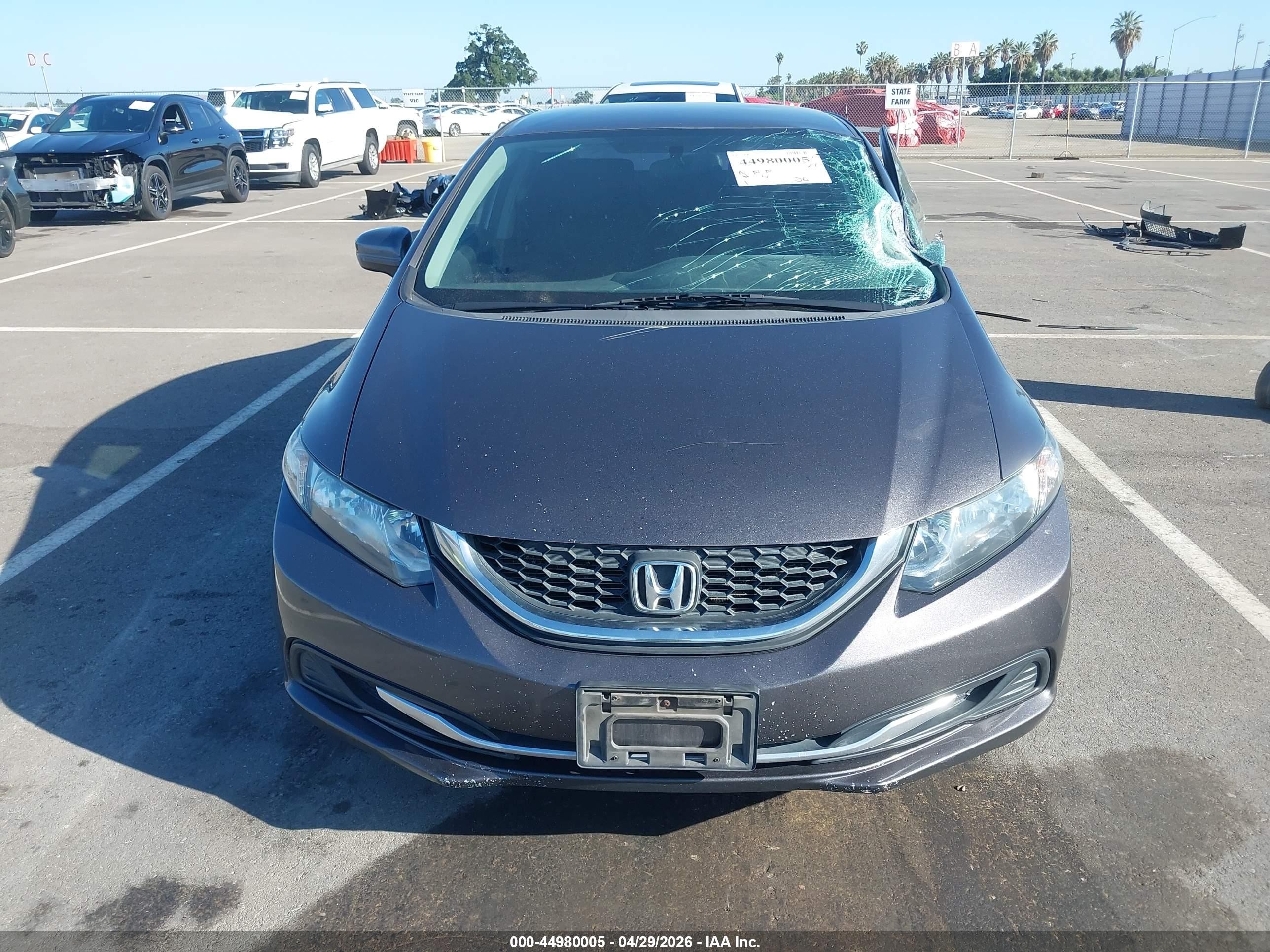2014 Honda Civic Lx Серый vin: 19XFB2F50EE245382
