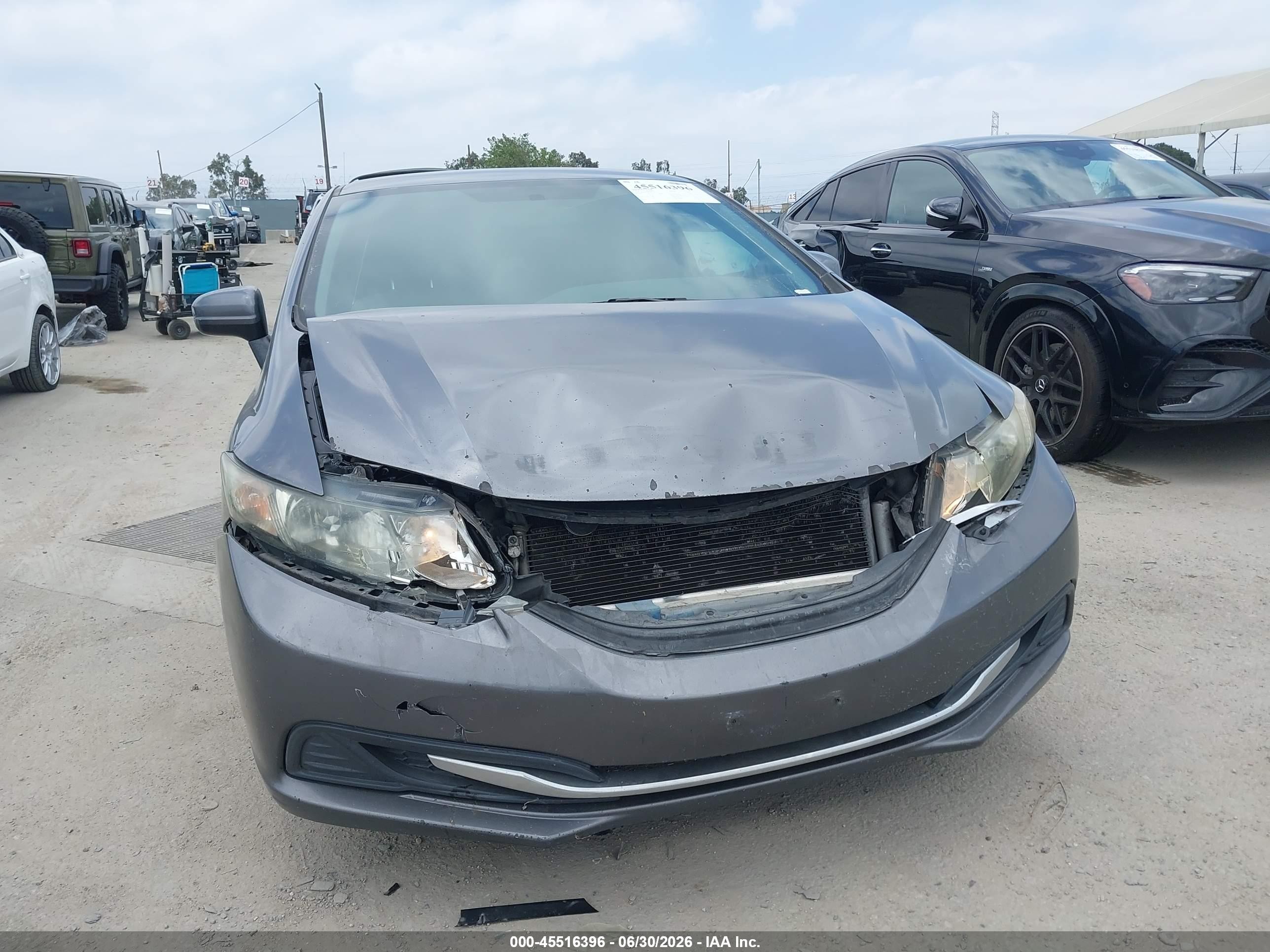 2014 Honda Civic Lx Gray vin: 19XFB2F50EE250470