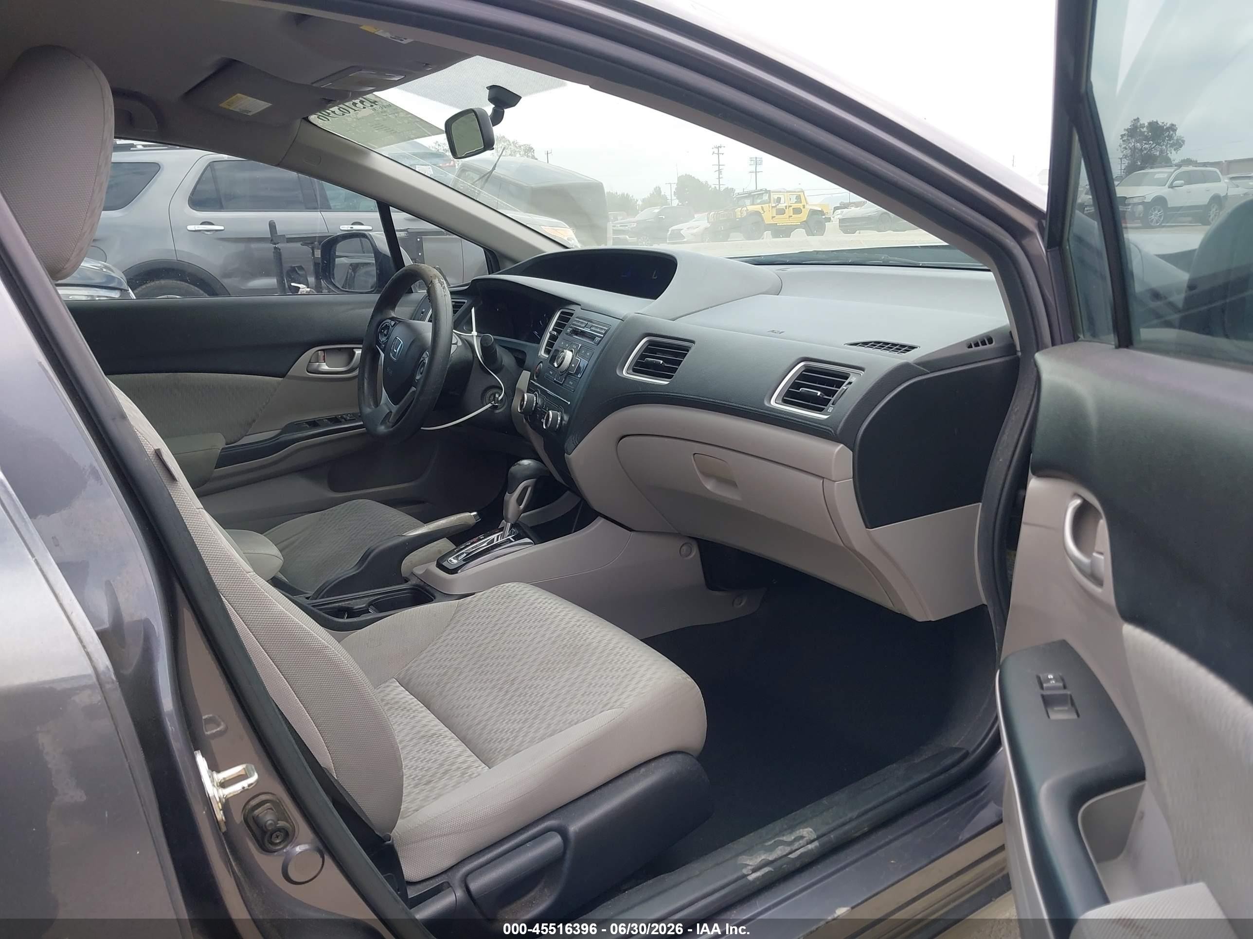 2014 Honda Civic Lx Gray vin: 19XFB2F50EE250470
