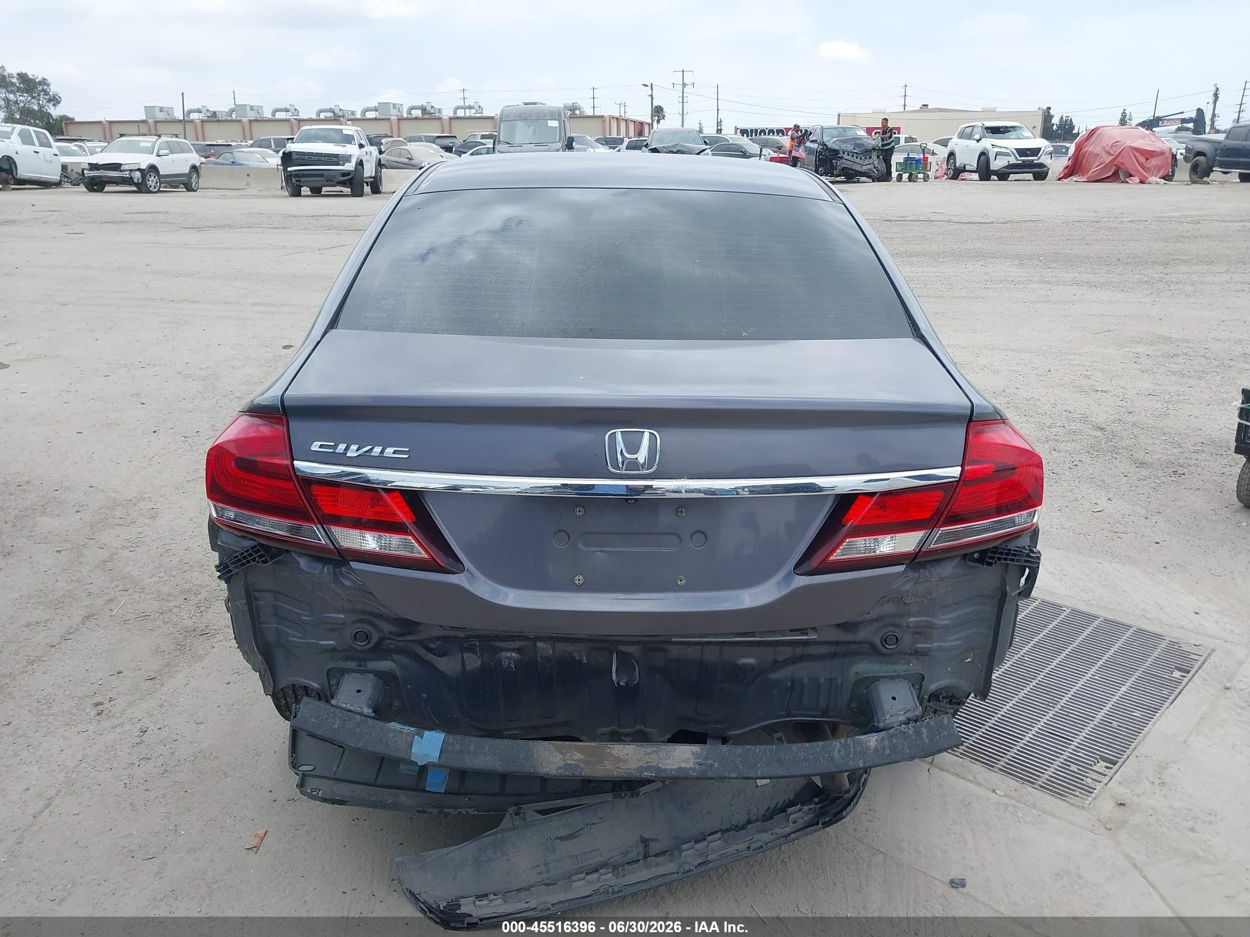 2014 Honda Civic Lx Gray vin: 19XFB2F50EE250470
