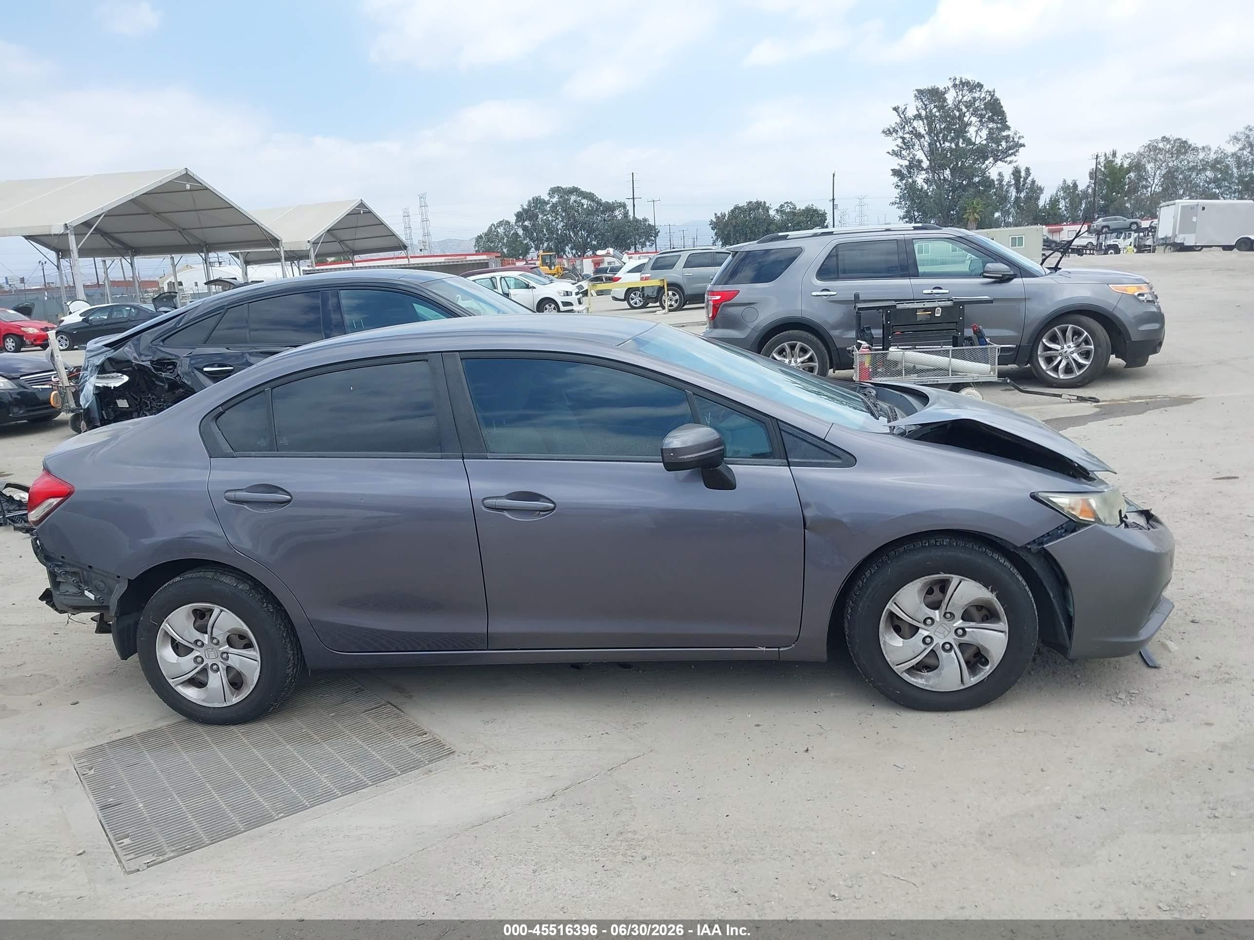 2014 Honda Civic Lx Gray vin: 19XFB2F50EE250470