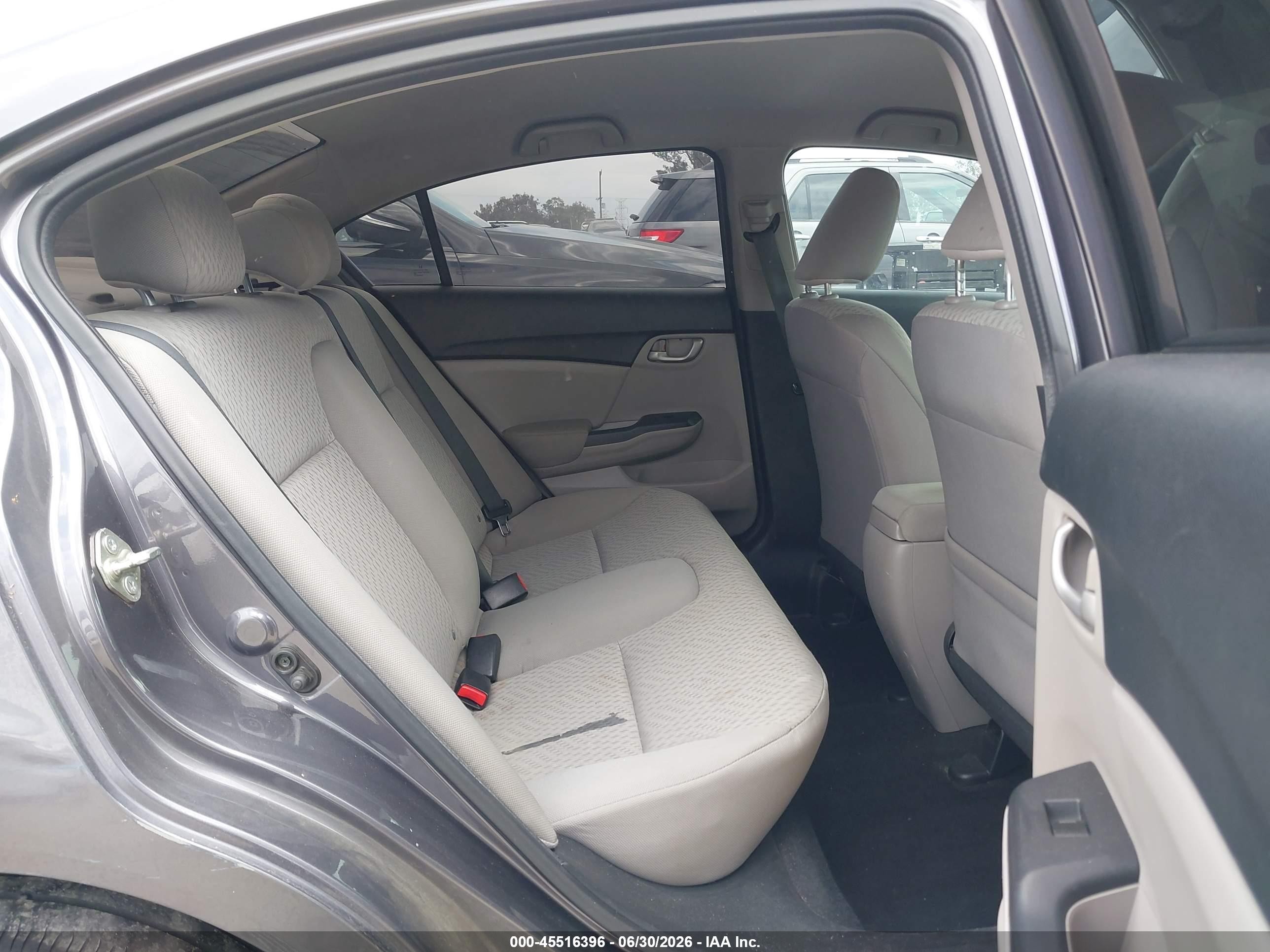 2014 Honda Civic Lx Gray vin: 19XFB2F50EE250470