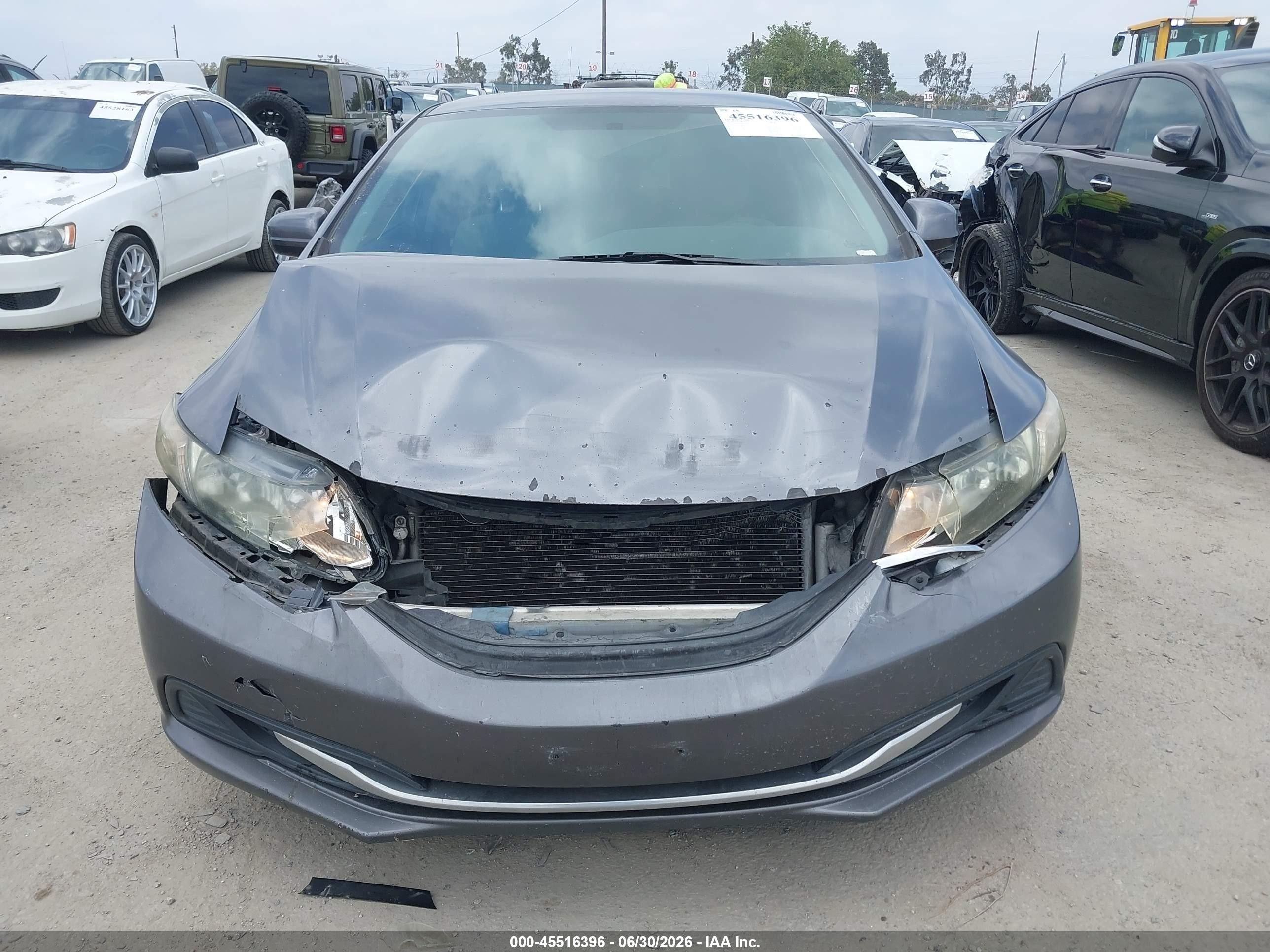 2014 Honda Civic Lx Gray vin: 19XFB2F50EE250470