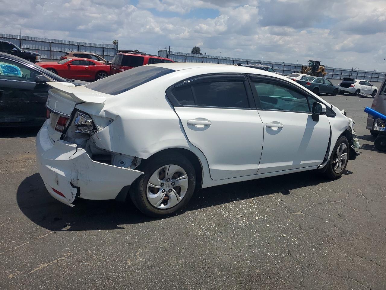 2014 Honda Civic Lx White vin: 19XFB2F50EE260920