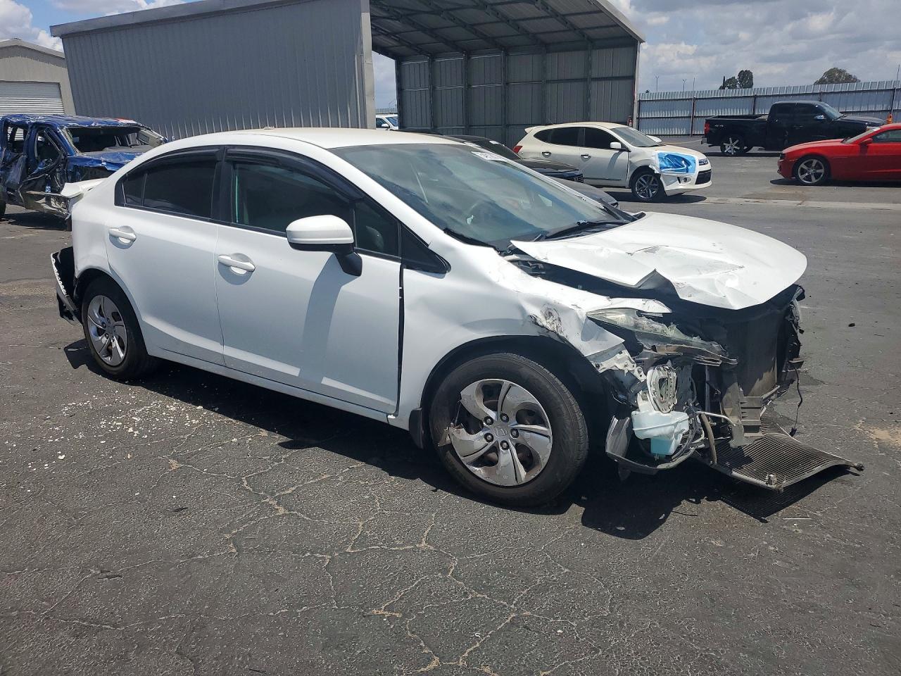 2014 Honda Civic Lx White vin: 19XFB2F50EE260920