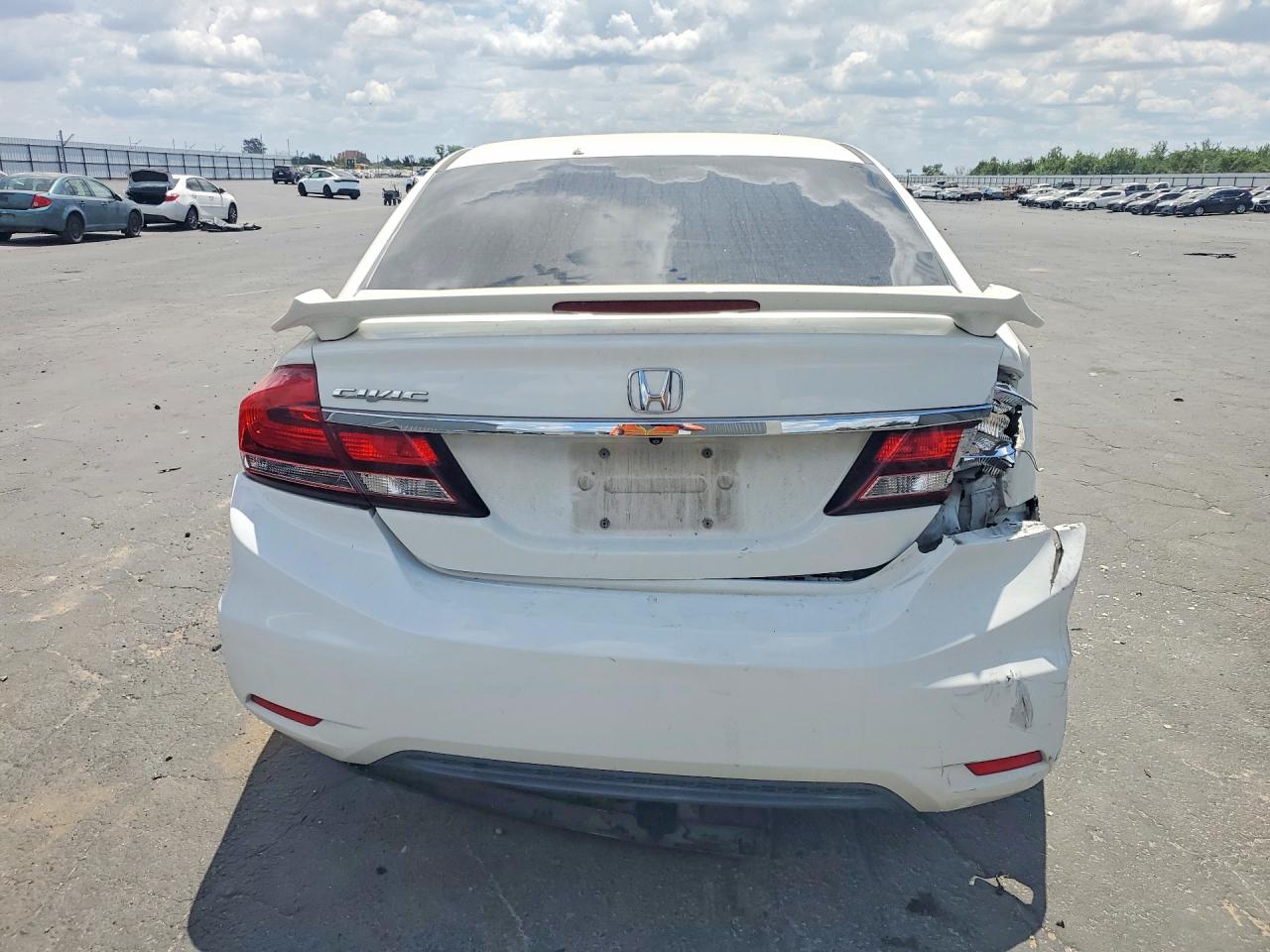2014 Honda Civic Lx White vin: 19XFB2F50EE260920