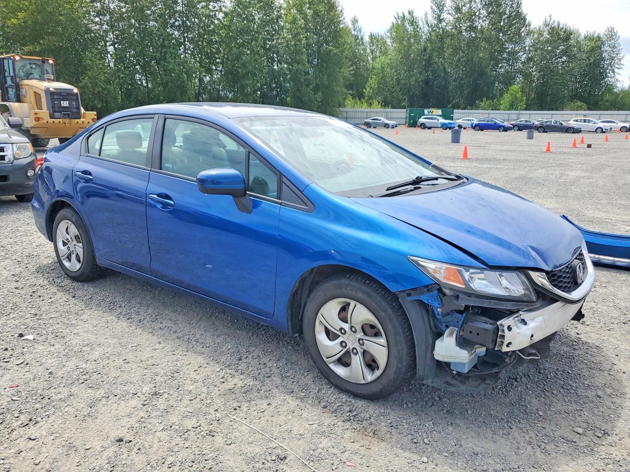 2014 Honda Civic Lx Blue vin: 19XFB2F50EE273635