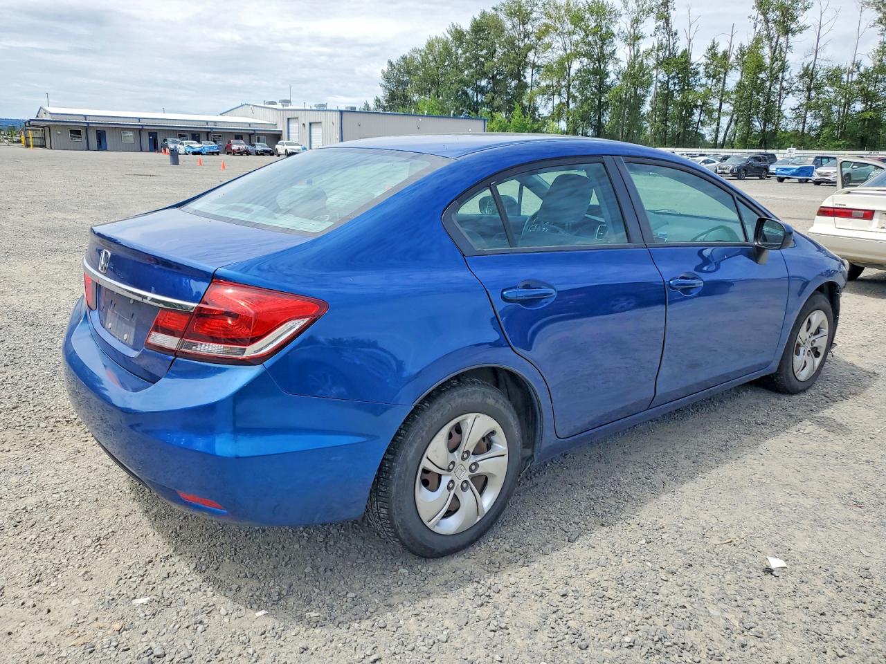 2014 Honda Civic Lx Blue vin: 19XFB2F50EE273635