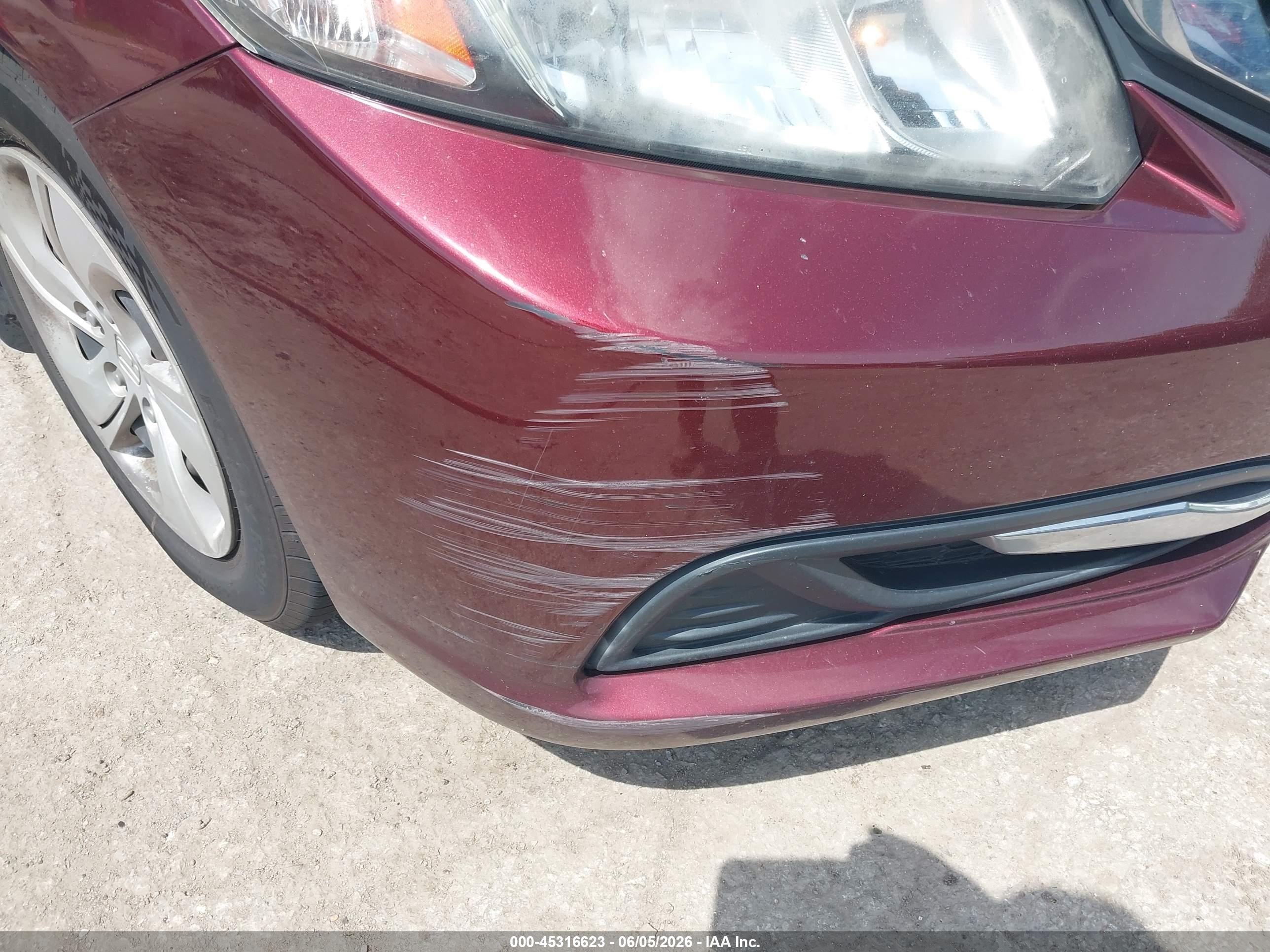 2015 Honda Civic Lx Red vin: 19XFB2F50FE011390