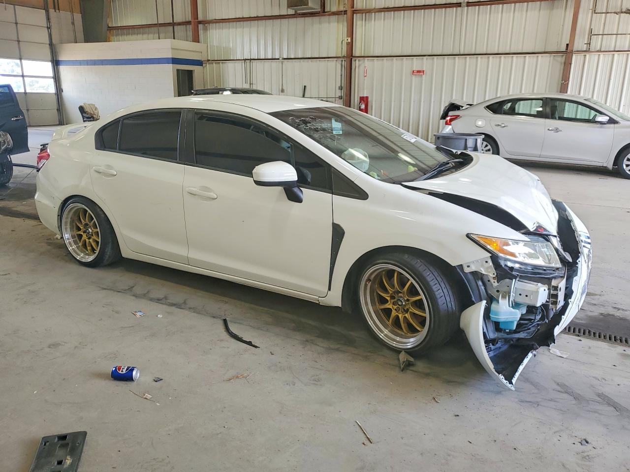 2015 Honda Civic Lx White vin: 19XFB2F50FE014936