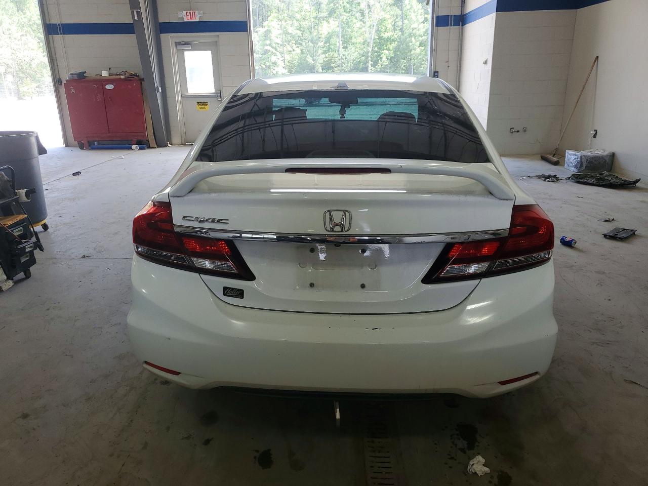 2015 Honda Civic Lx White vin: 19XFB2F50FE014936