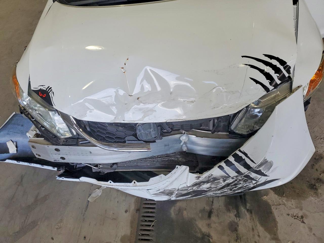 2015 Honda Civic Lx White vin: 19XFB2F50FE014936