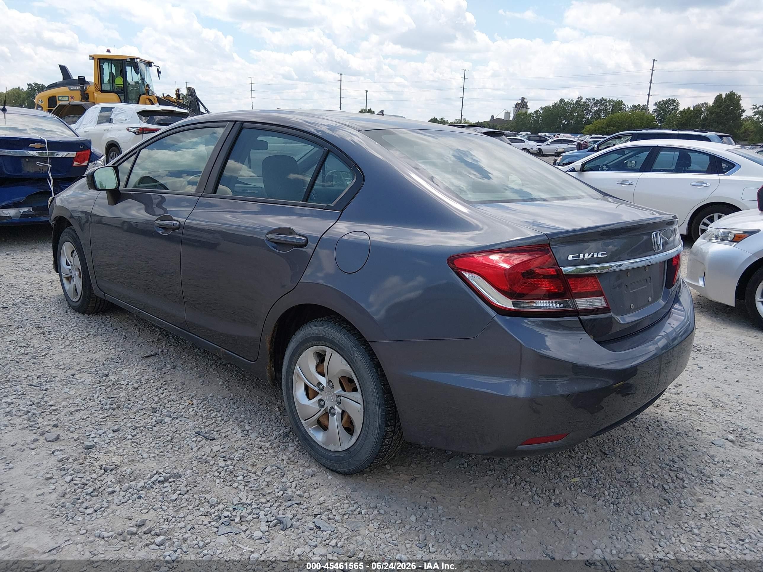 2015 Honda Civic Lx Серый vin: 19XFB2F50FE027539