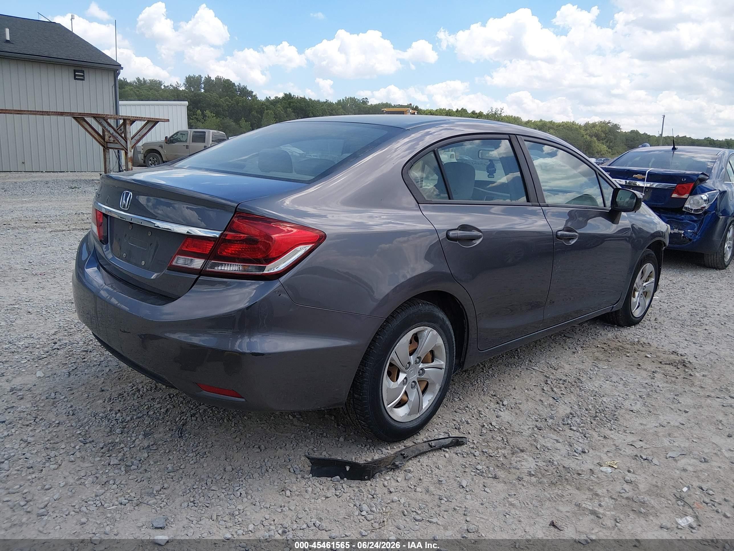 2015 Honda Civic Lx Серый vin: 19XFB2F50FE027539