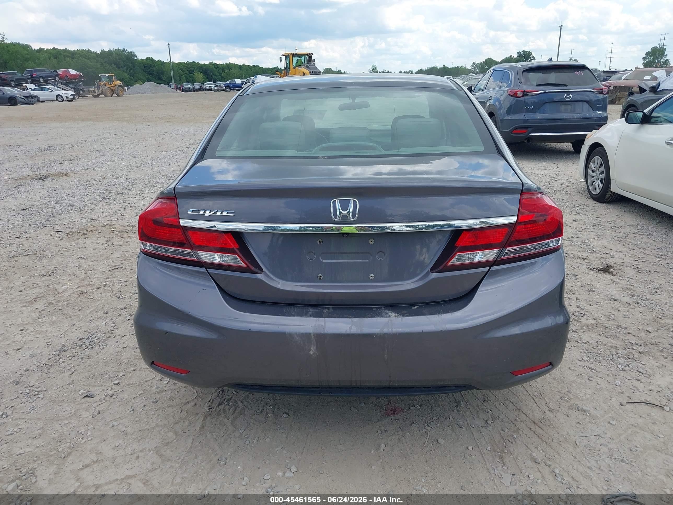 2015 Honda Civic Lx Серый vin: 19XFB2F50FE027539