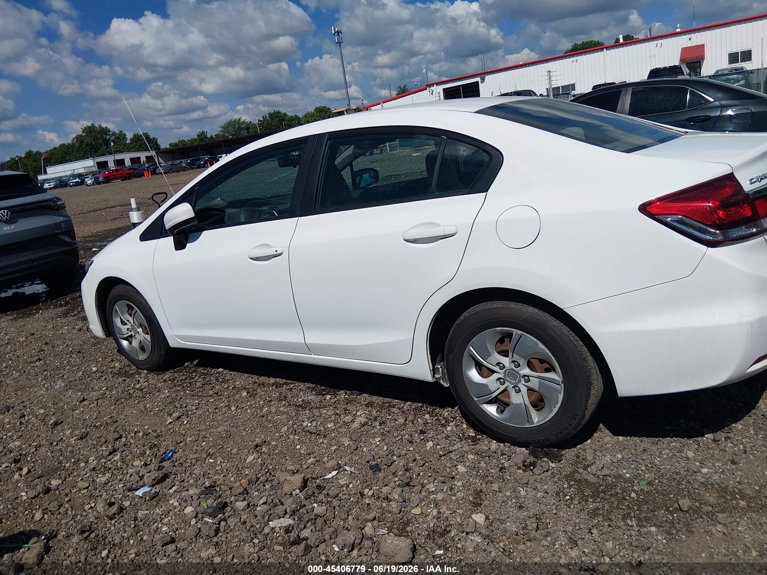 2015 Honda Civic Lx White vin: 19XFB2F50FE033339