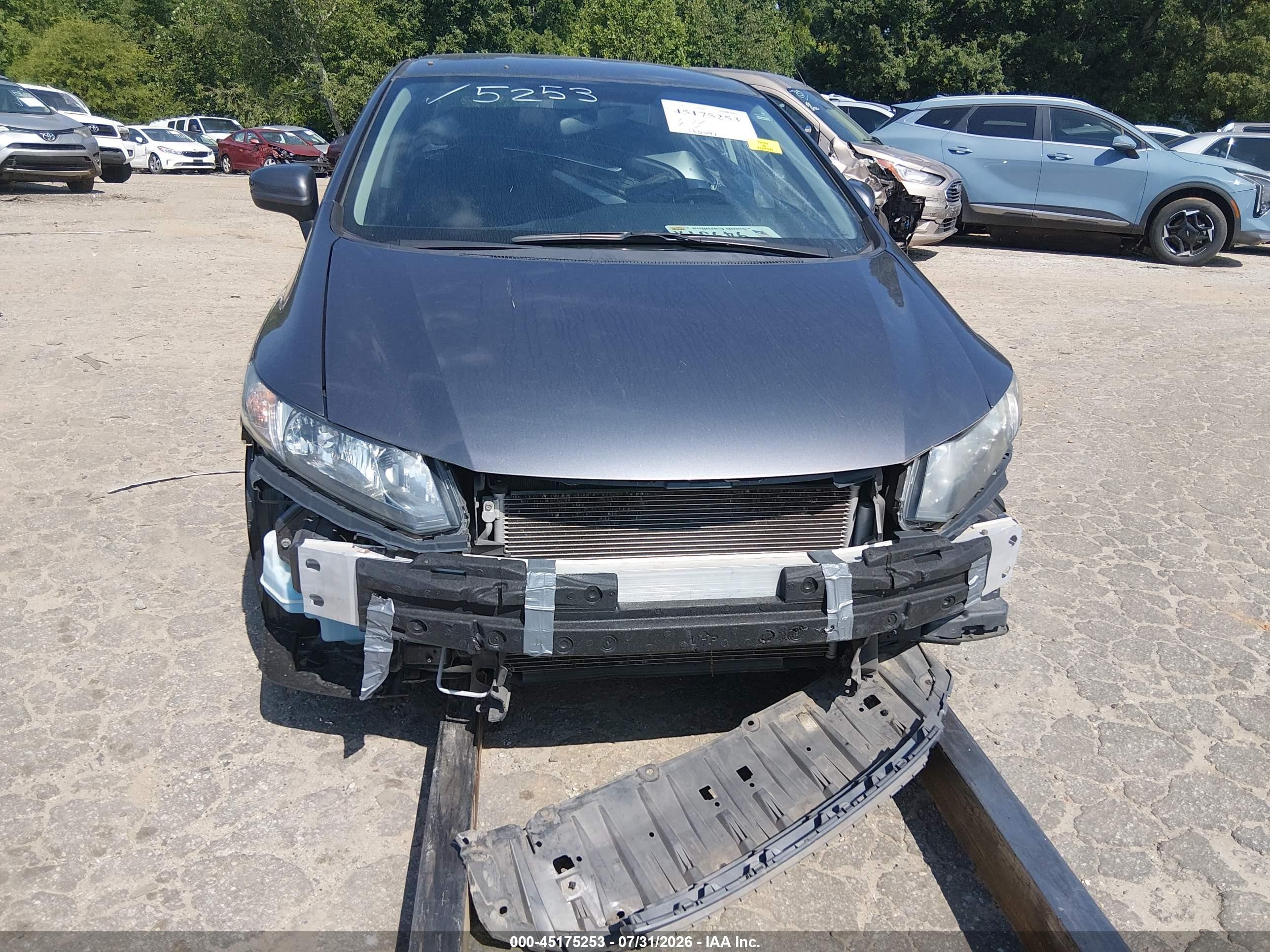 2015 Honda Civic Lx Gray vin: 19XFB2F50FE037357