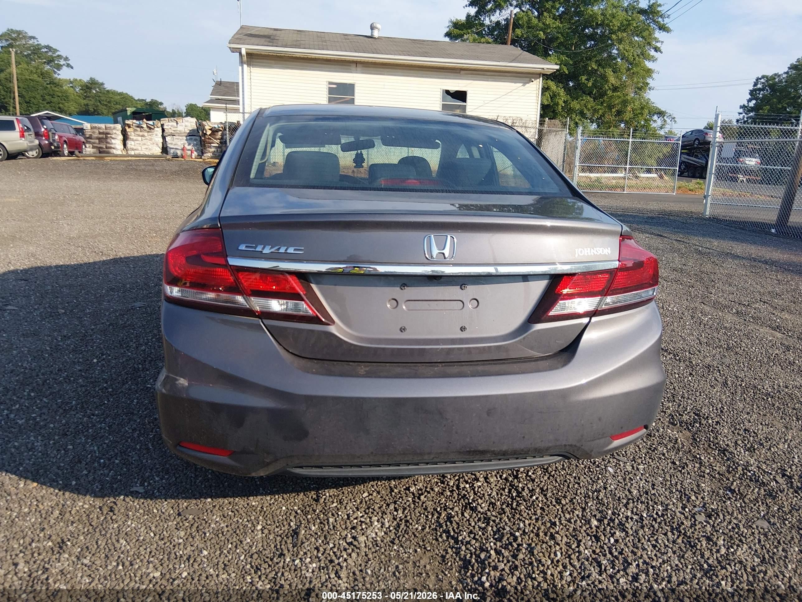 2015 Honda Civic Lx Gray vin: 19XFB2F50FE037357