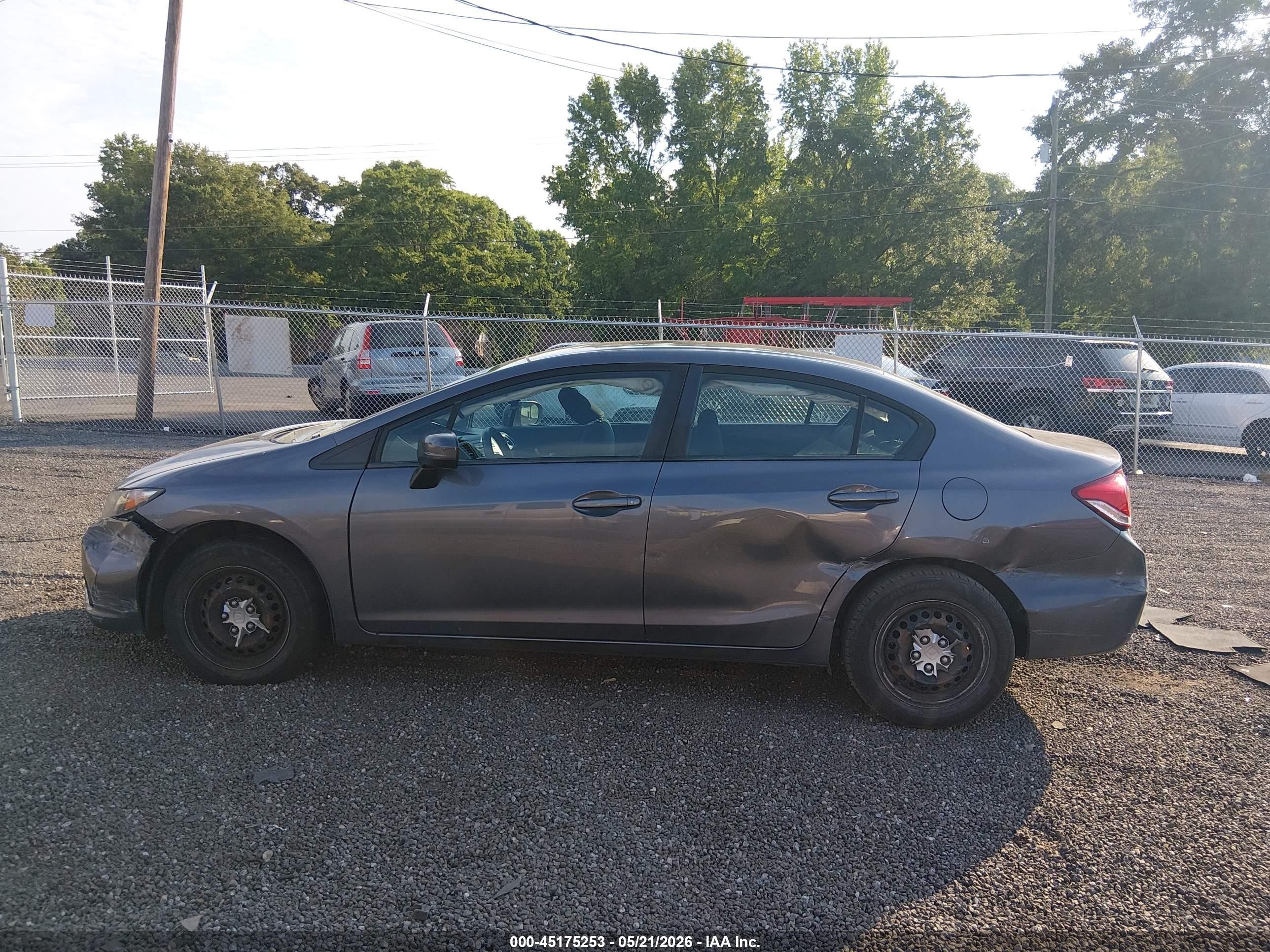 2015 Honda Civic Lx Gray vin: 19XFB2F50FE037357